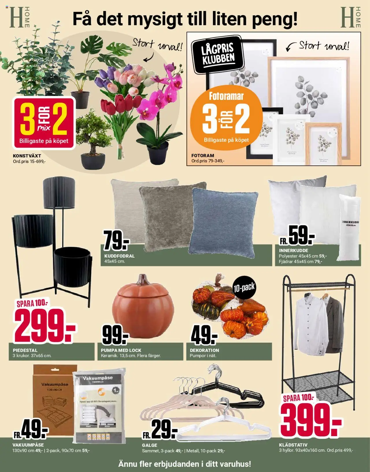 ÖoB reklamblad aktuell från 04.08.2025 | Sida: 10 | Produkter: Konstväxt, Fotoram, Piedestal, Pumpa