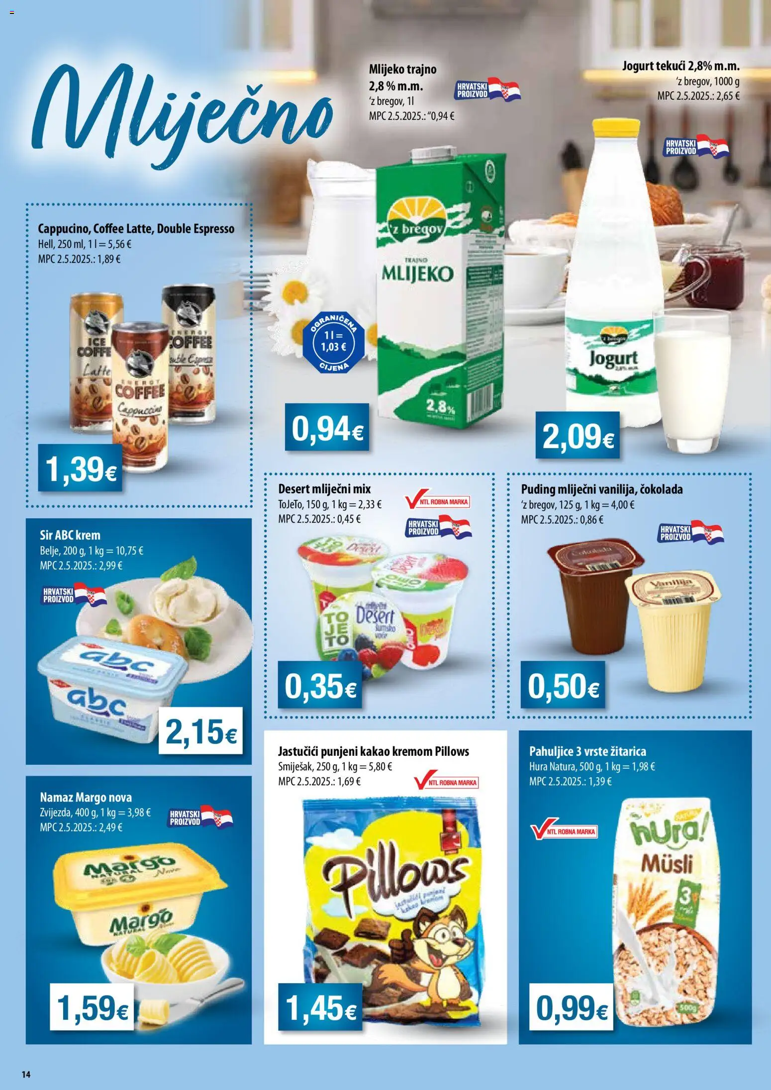 Bakmaz katalog | vrijedi od 10.12.2025 | Stranica: 14 | Proizvodi: Jogurt, Musli, Pahuljice, Kakao