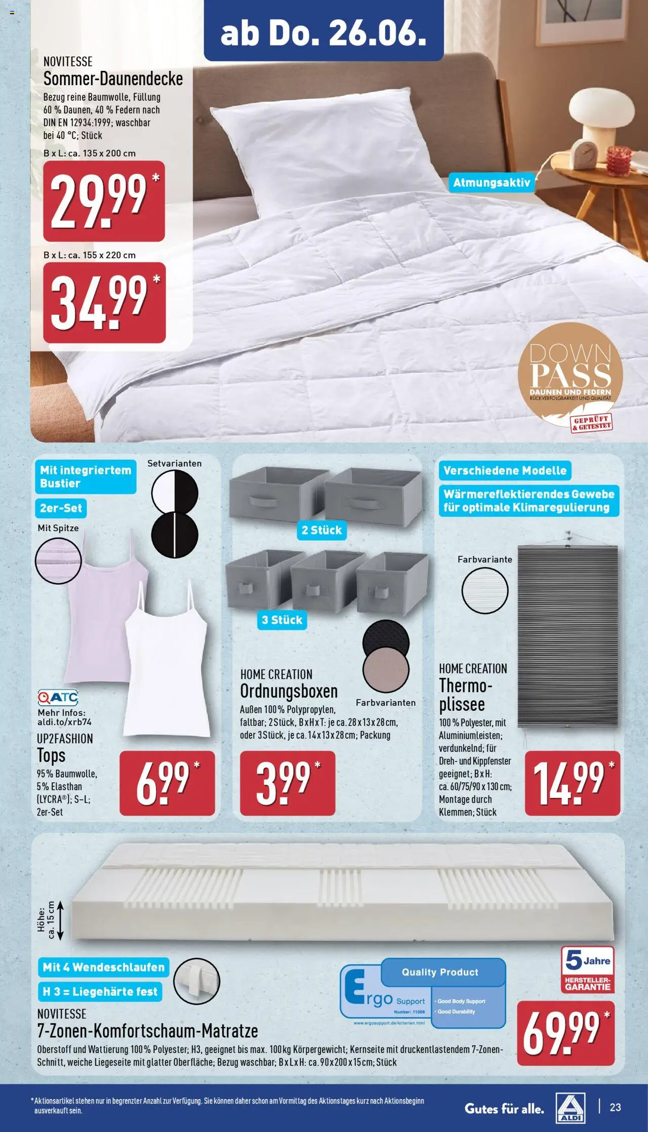 Aldi Prospekt 	 - gültig ab dem 23.06.2025 | Seite: 27 | Produkte: Top, Up2fashion, Box, Home creation