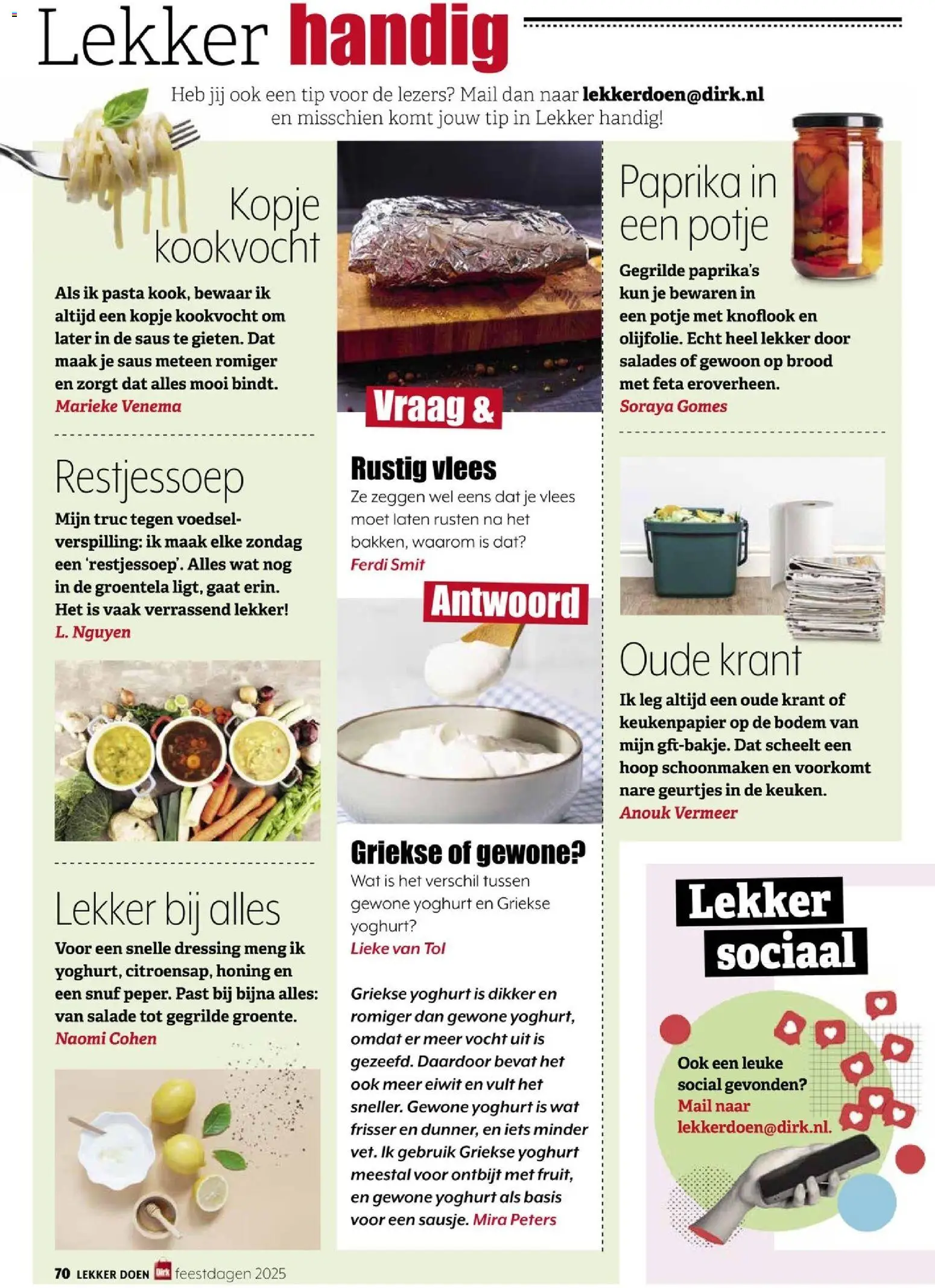 {H1} | Pagina: 70 | Producten: Yoghurt, Brood, Salade, Salades