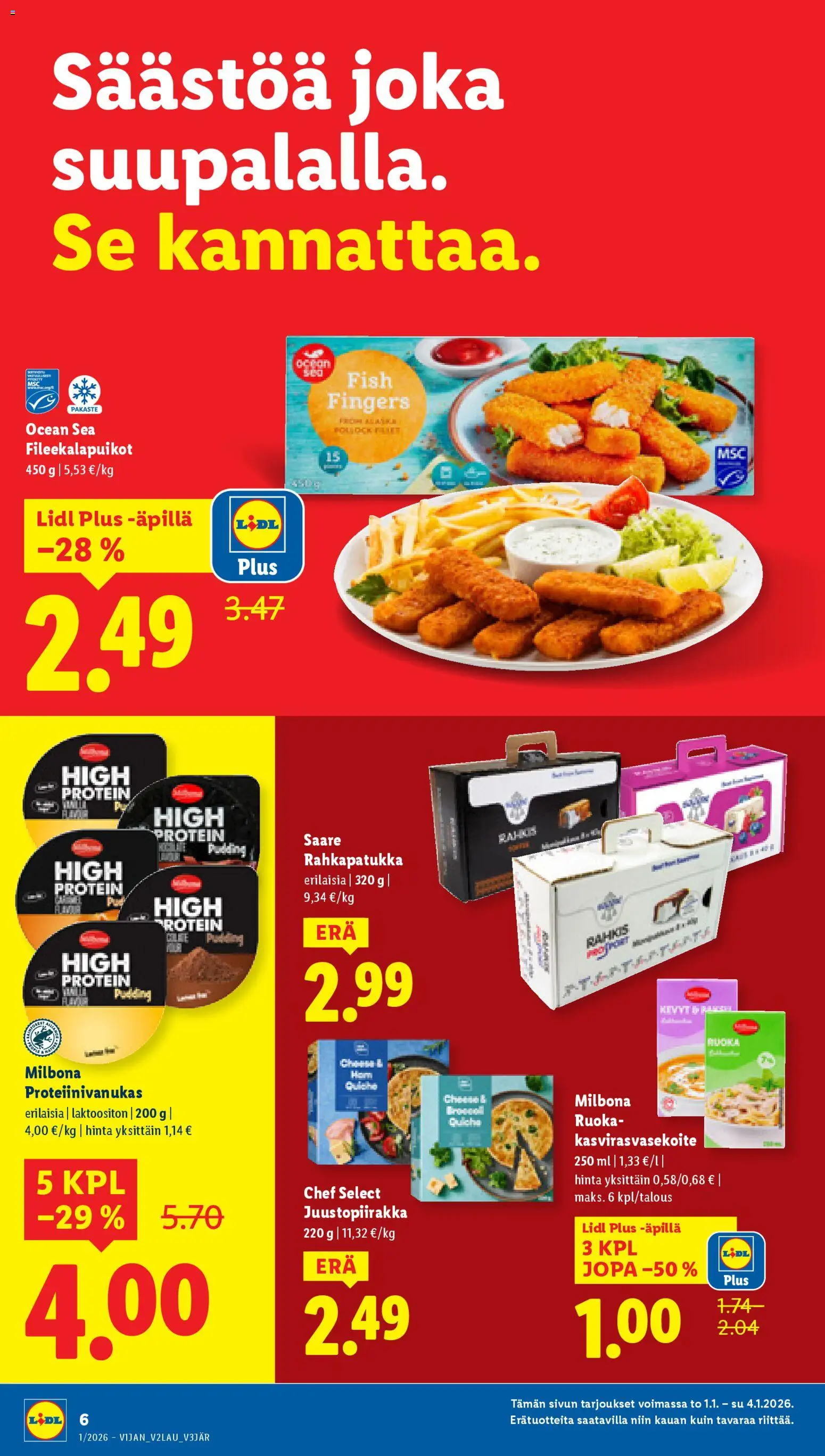 Lidl tarjoukset - Helsinki – voimassa 01.01.2026 alkaen | Sivu: 6 | Tuotteet: Proteiinivanukas