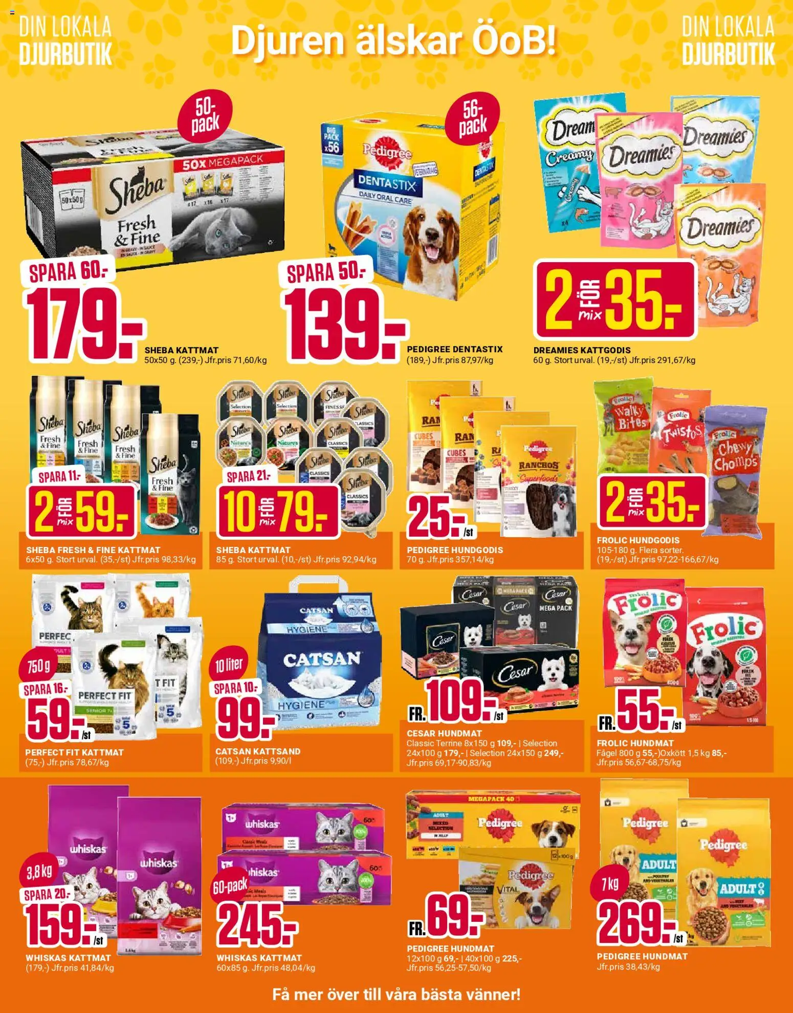 ÖoB reklamblad aktuell från 26.01.2026 | Sida: 4 | Produkter: Hundgodis, Kattmat, Hundmat