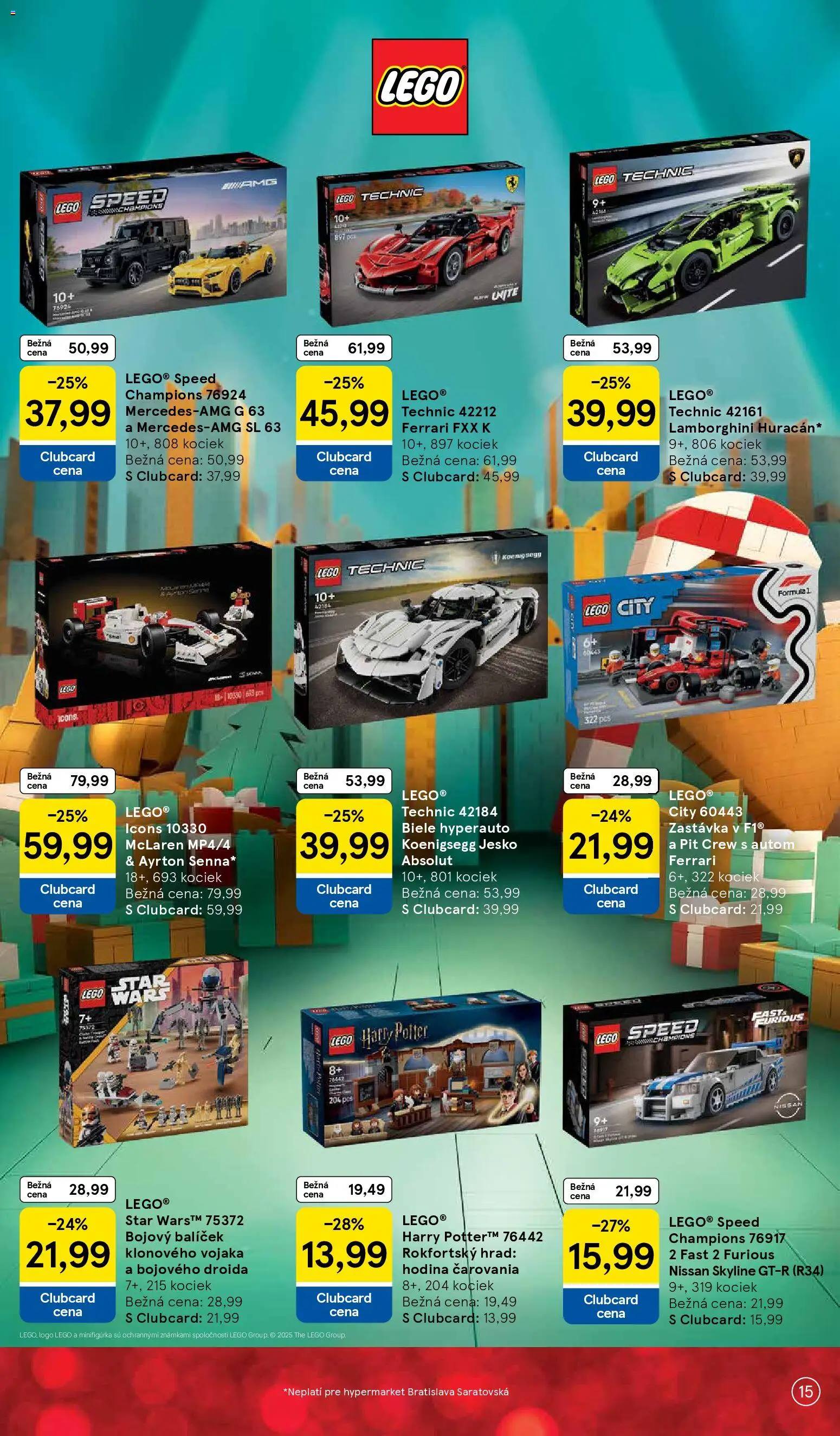 Nové Tesco akcie – leták je platný od 27.10.2025 | Strana: 15 | Produkty: LEGO