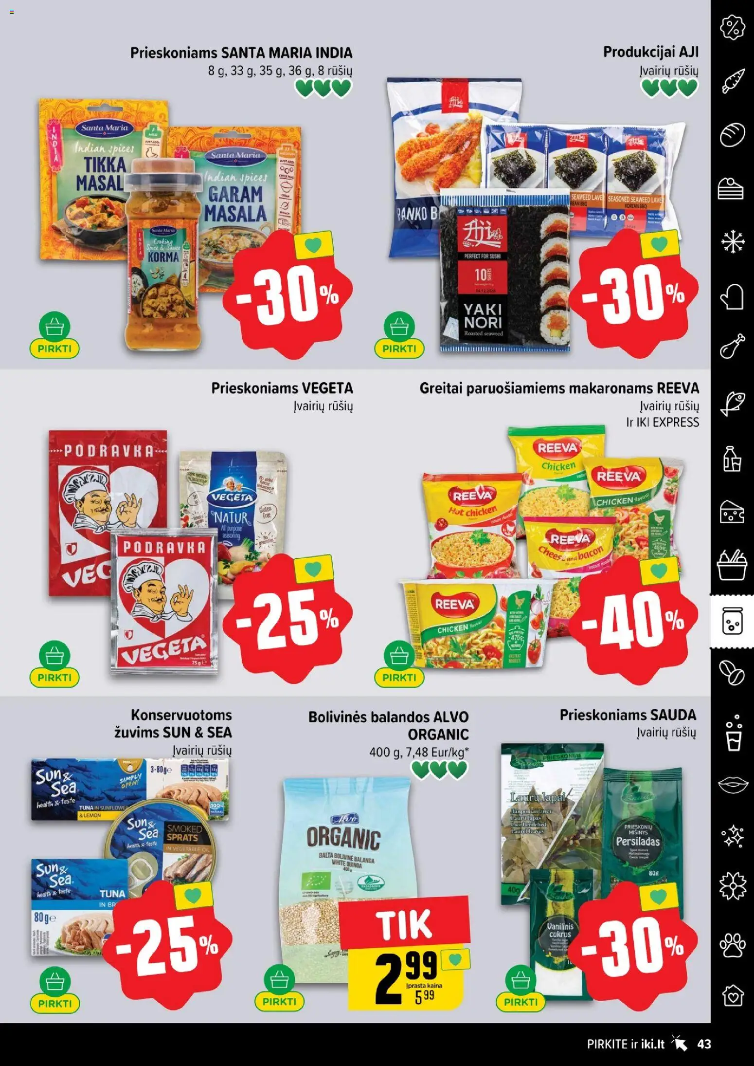 IKI akcijos nuo 24.11.2025 | Puslapis: 43 | Prekių: Cukrus