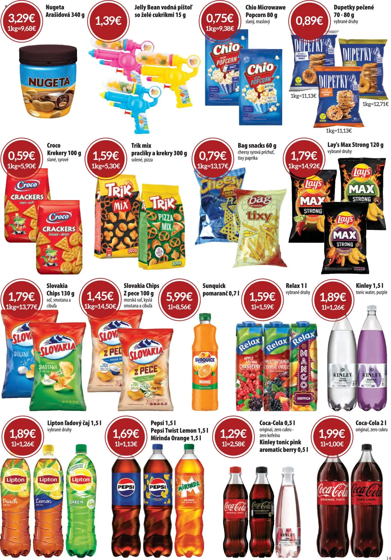 Nové CBA Komfos akcie – leták je platný od 05.03.2026 | Strana: 14 | Produkty: Pizza, Smotana, Pec, Ovocie