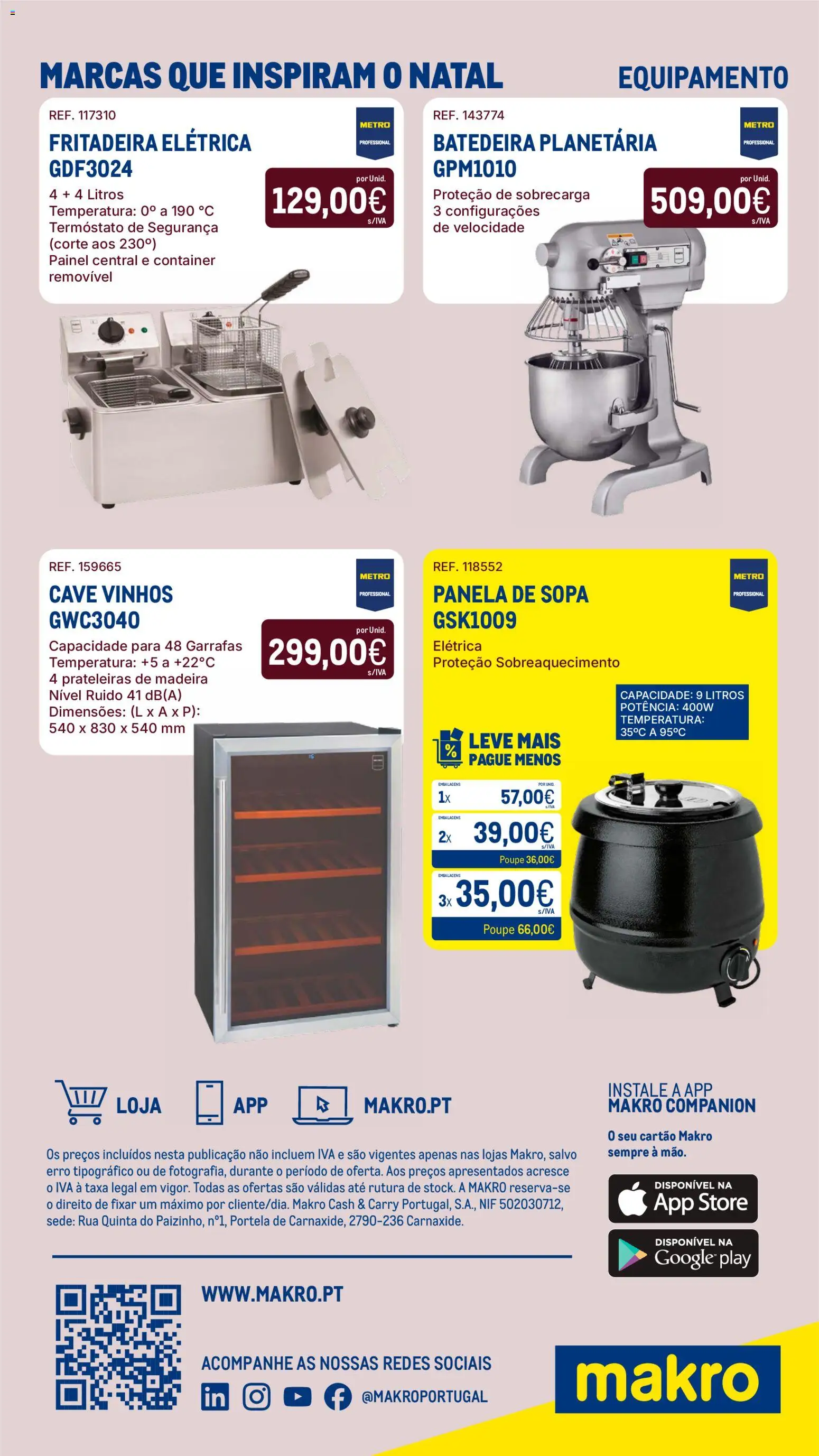 Makro Marcas que Inspiram o Natal │ válido de 17.11.2025 | Página: 28 | Produtos: Batedeira, Fritadeira elétrica, Sopa, Panela