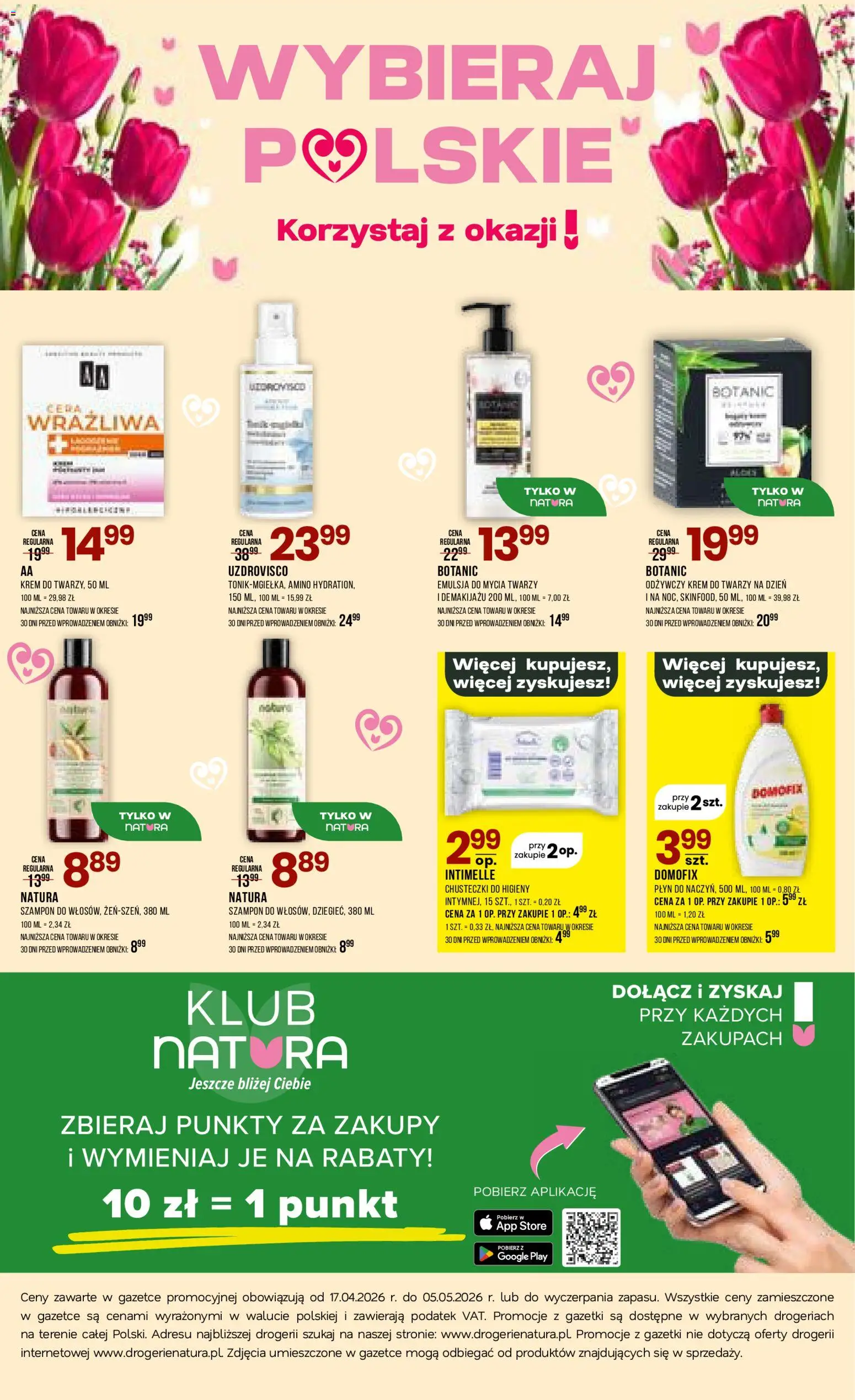 Drogerie Natura gazetka od 17.04.2026 | Strona: 20 | Produkty: Toner, Szampon, Krem, Krem do twarzy