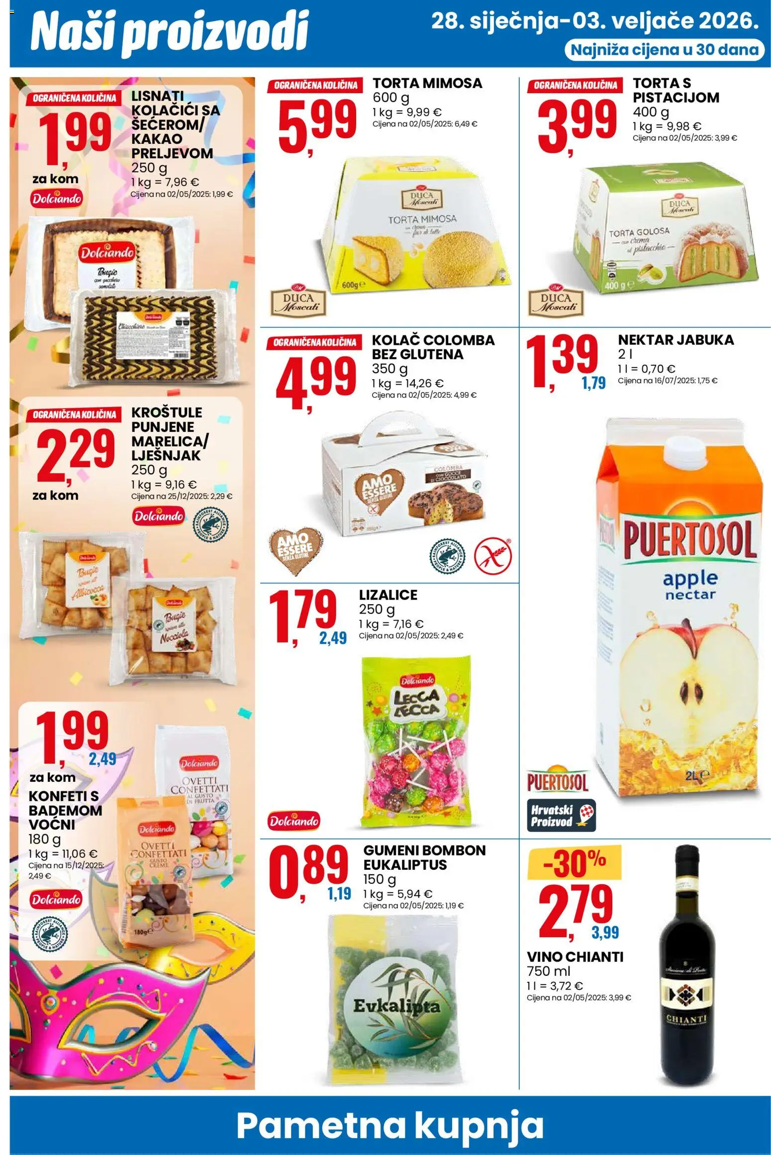 Eurospin katalog | vrijedi od 28.01.2026 | Stranica: 10 | Proizvodi: Lješnjak, Kolačići, Lizalice, Kakao