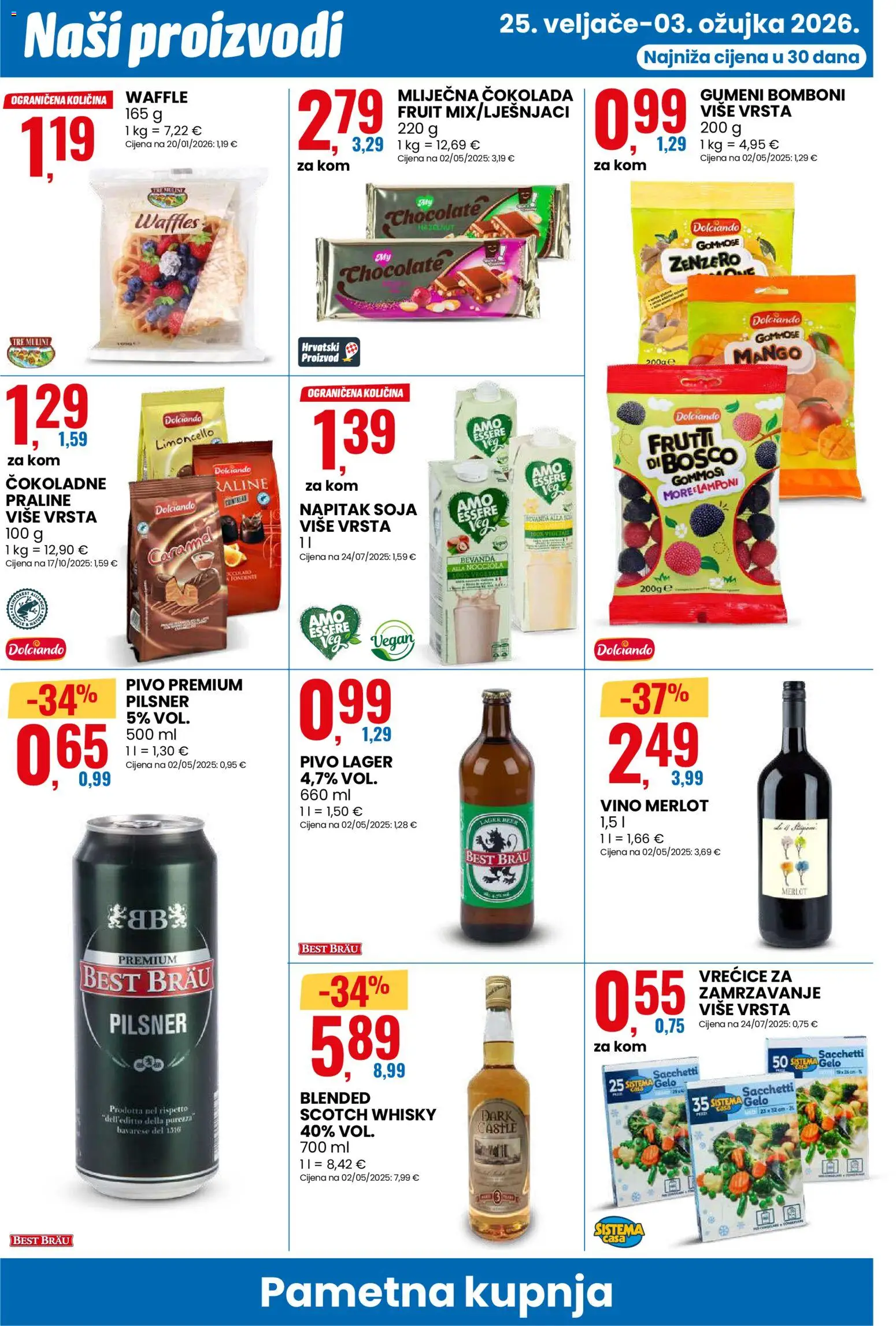 Eurospin katalog | vrijedi od 25.02.2026 | Stranica: 6 | Proizvodi: Pivo, Whisky, Vrećice za zamrzavanje, Mango