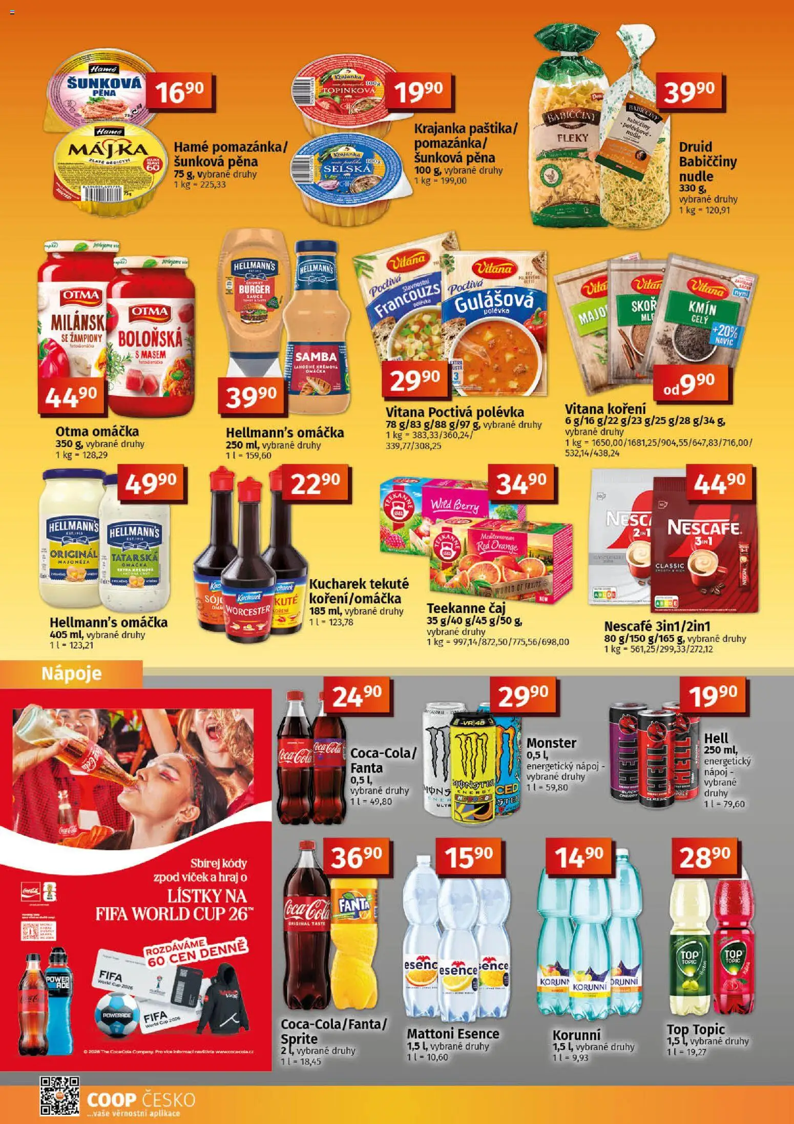 Coop leták - Tuty od 08.04.2026 | Strana: 6 | Produkty: Burger, Žampiony, Čaj, Cola
