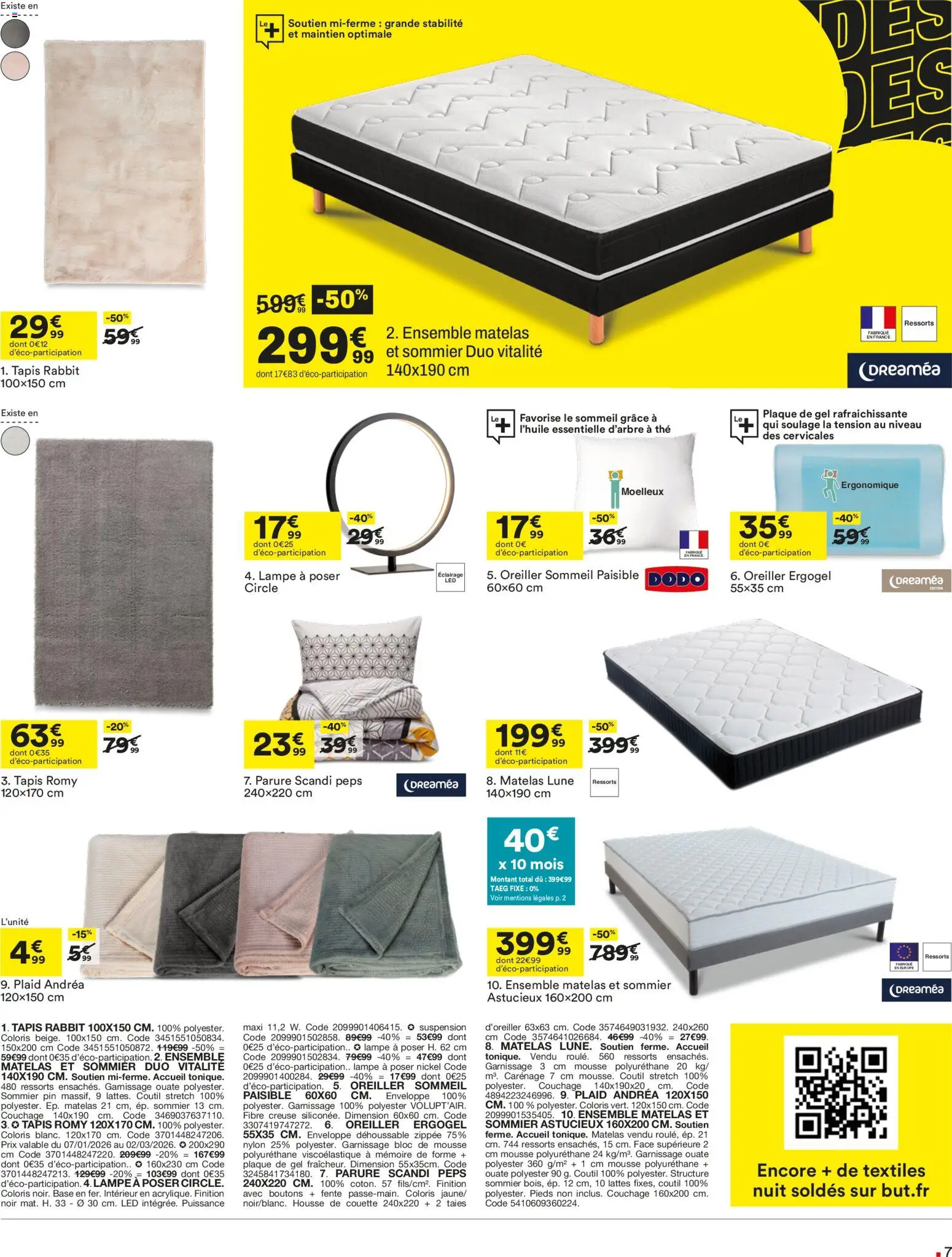 {H1} | Page: 7 | Produits: Enveloppe, Matelas, Oreiller, Tapis