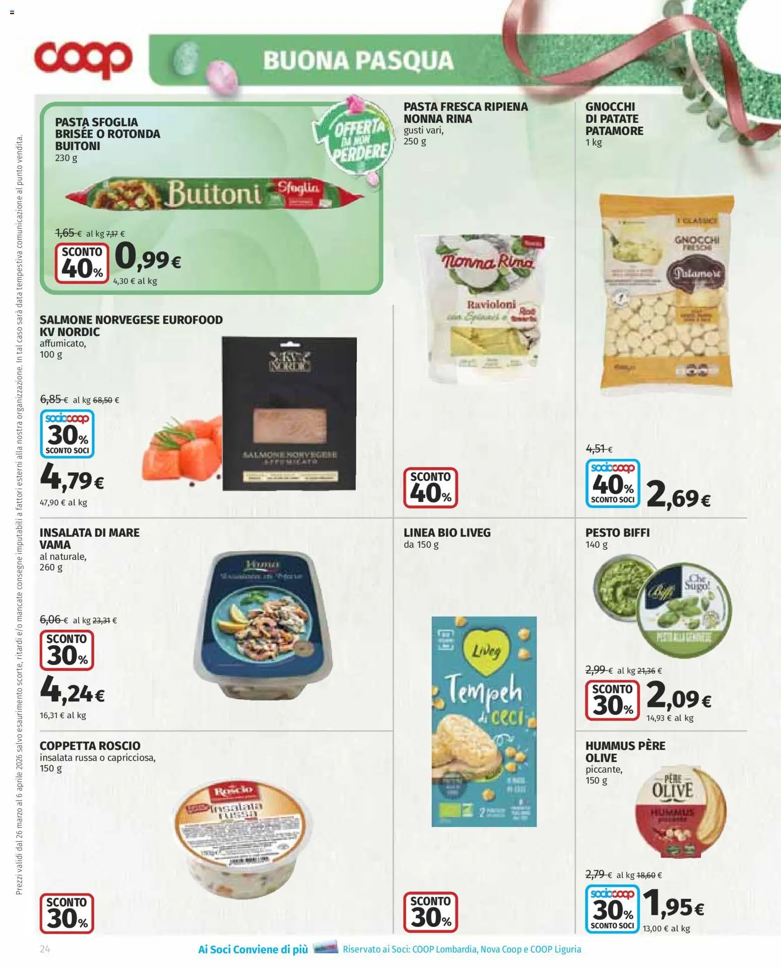 Volantino COOP del 26.03.2026 | Pagina: 24 | Prodotti: Patate, Olive, Pasta, Pesto