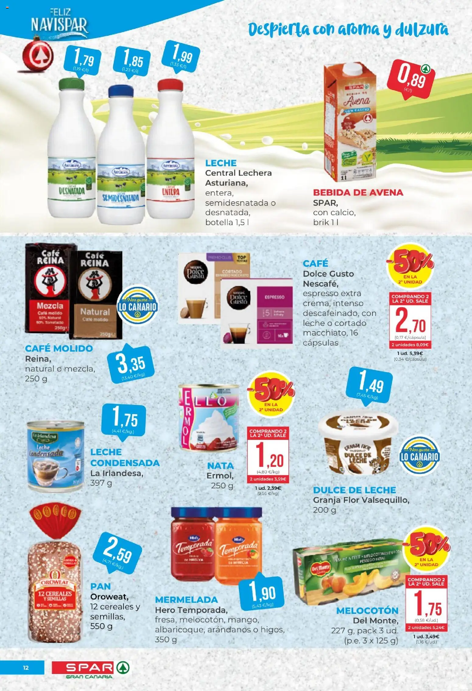 Spar - folleto │ válido desde el 12.12.2025 | Página: 12 | Productos: Leche, Café, Café molido, Bebida de avena