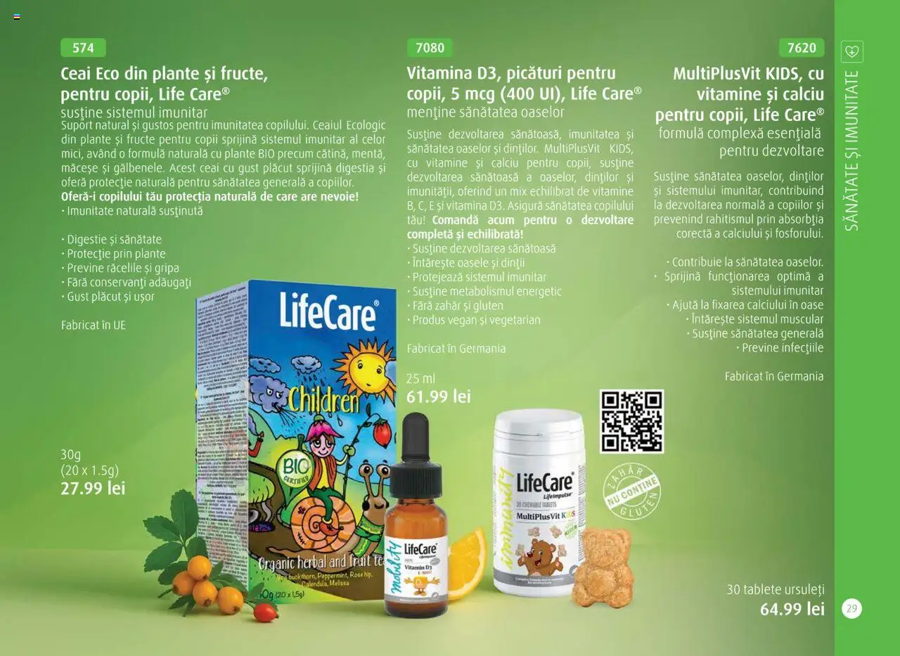 Noul catalog Life Care – valabil de la 01.10.2025 | Pagină: 31 | Produse: Şerit ödül, Ceai, Fructe, Zahăr