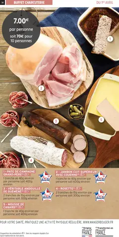 Intermarché - Prévisualisation de MOUSSE DE CANARD, 1 tranche de 40g environ par personne soit 400g environ valide à partir de 01.04.2026 | Page: 14