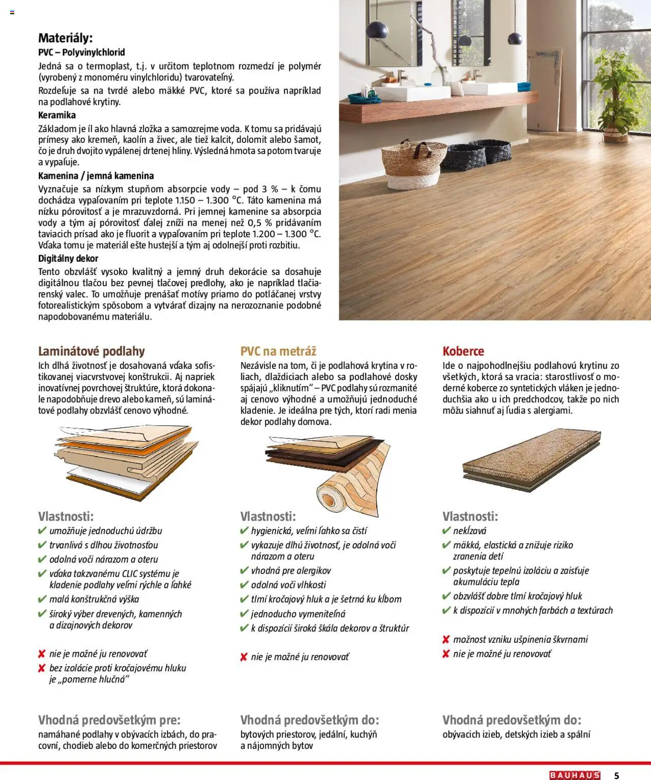 Bauhaus katalóg Podlahové krytiny │ platný od 04.08.2025 | Strana: 5 | Produkty: Koberce