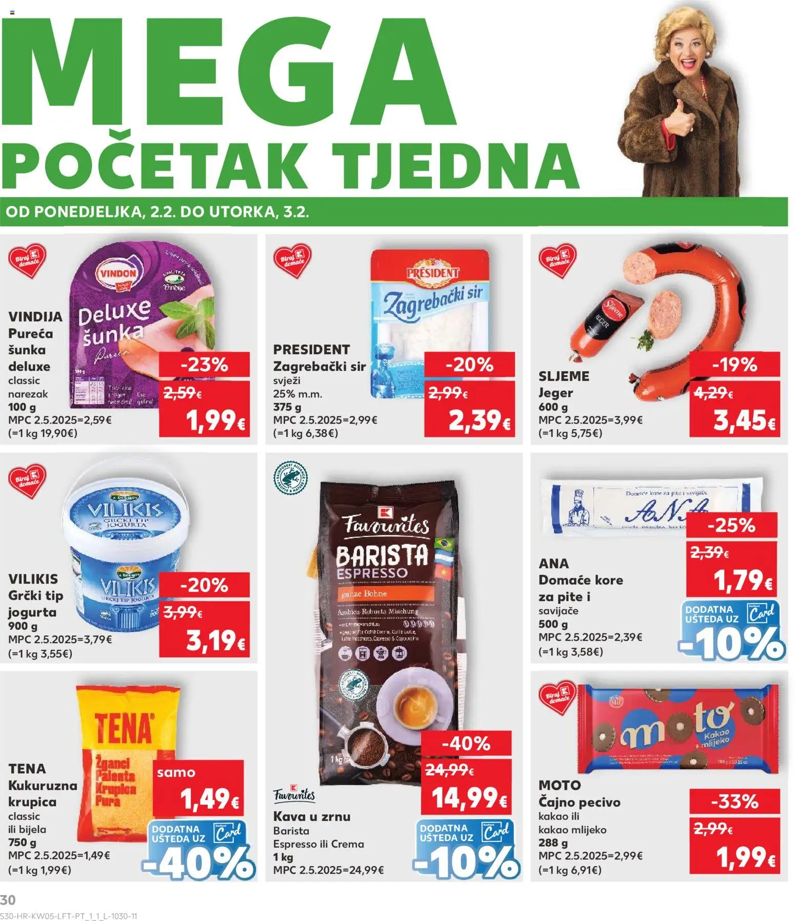 Kaufland katalog | vrijedi od 28.01.2026 | Stranica: 30 | Proizvodi: Vindija, Mlijeko, Palenta, Kakao