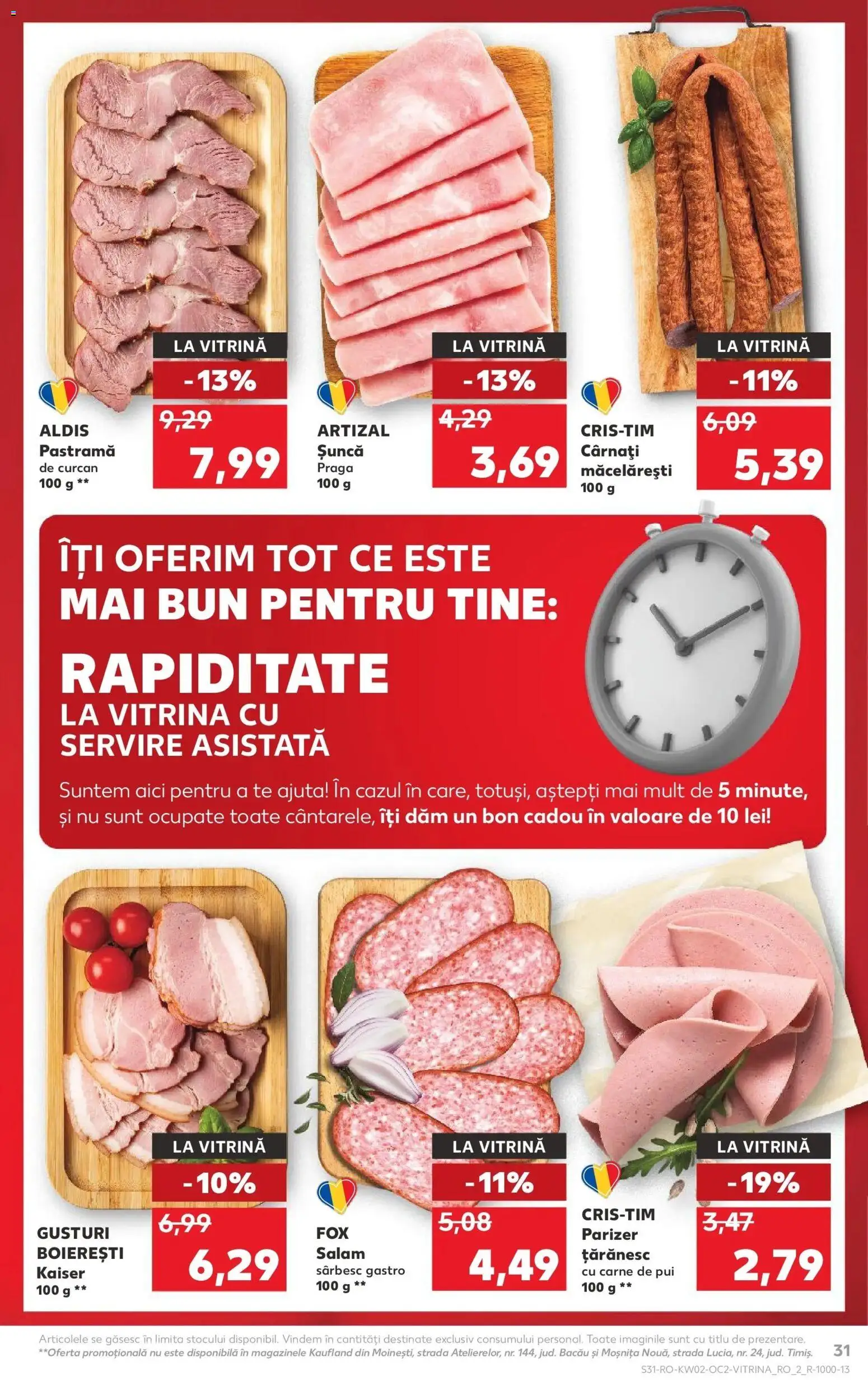 Noul catalog Kaufland – valabil de la 07.01.2026 | Pagină: 31 | Produse: Hacıyatmaz Kedi Oyuncağı, Șuncă, Parizer, Cârnați
