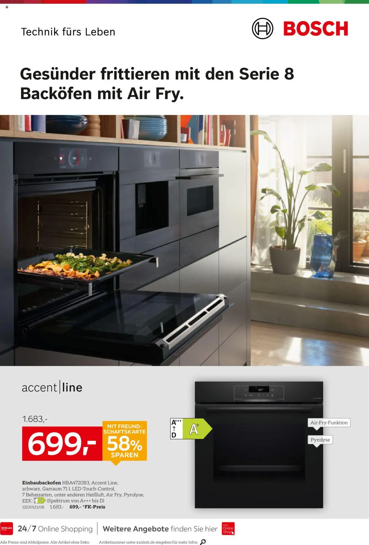 XXXL Lutz Nr. 1 bei Küchen - gültig ab dem 04.08.2025 | Seite: 12 | Produkte: Bosch, Backofen