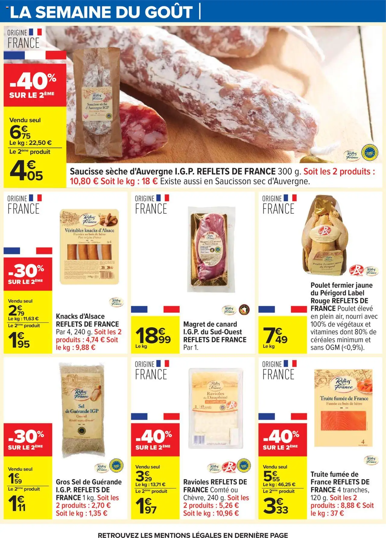 {H1} | Page: 14 | Produits: Saucisson, Saucisson sec, Truite fumée, Céréales
