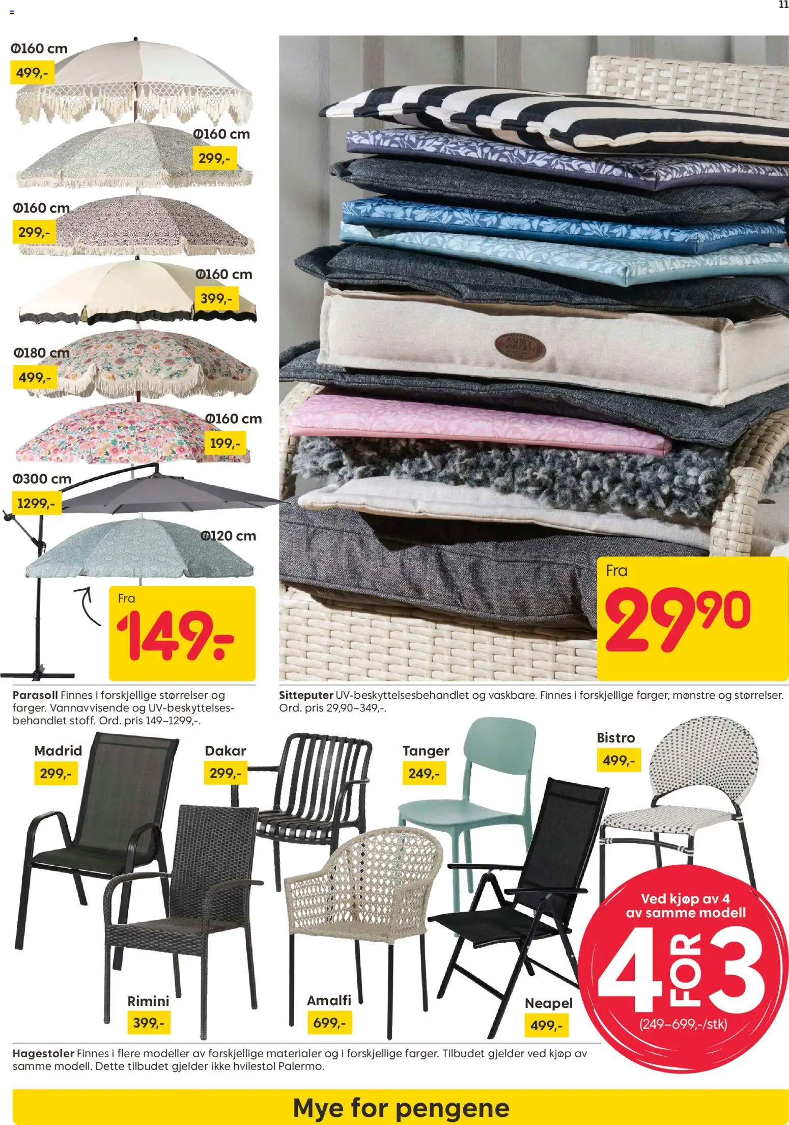 {H1} | Side: 11 | Produkter: Hvilestol, Parasoll