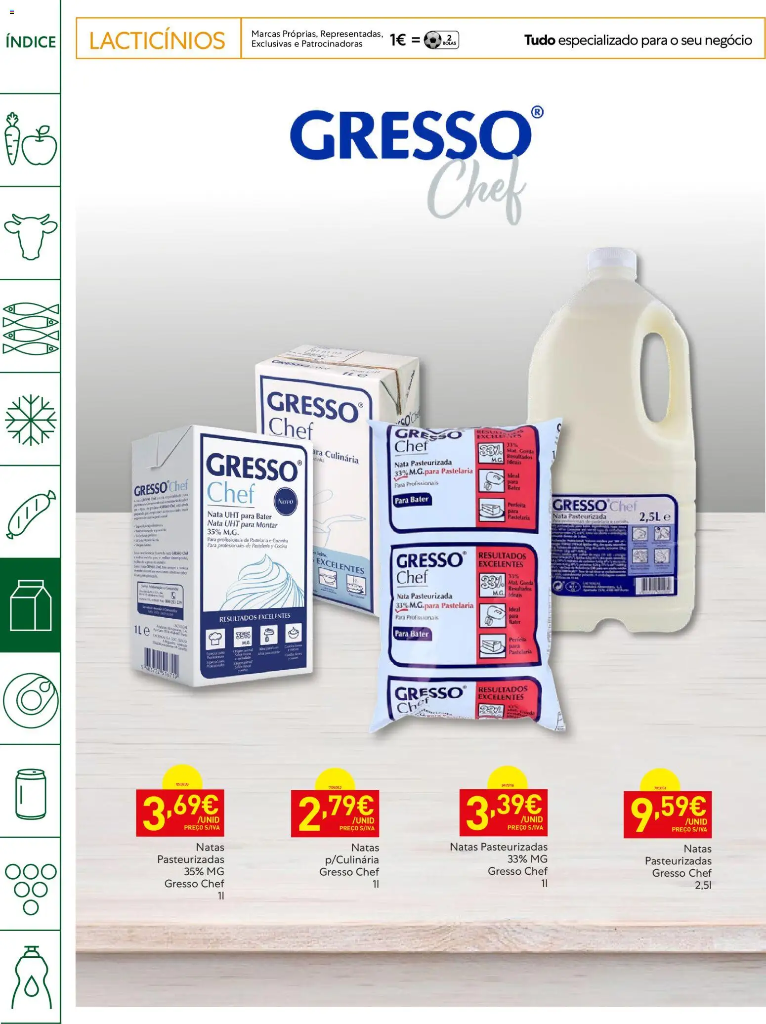 Recheio Horeca │ válido de 28.04.2026 | Página: 16 | Produtos: Nata pasteurizada, Nata, Natas