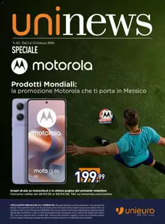 Anteprima del volantino Unieuro Motorola catalogo valido a partire dal 05.02.2026