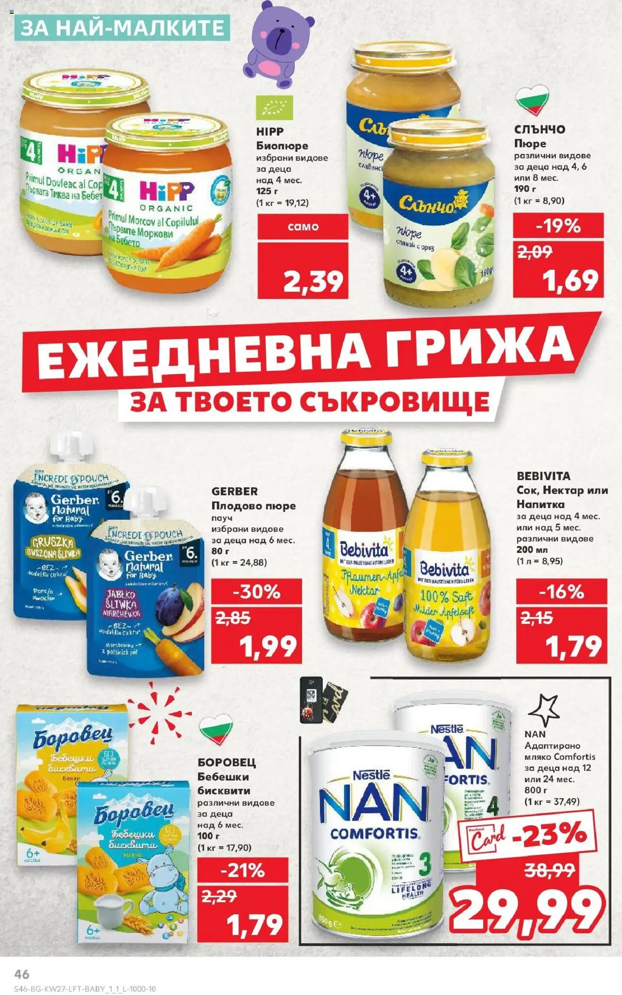  | Страница: 46 | Продукти: Мляко, Напитка, Бисквити, Моркови