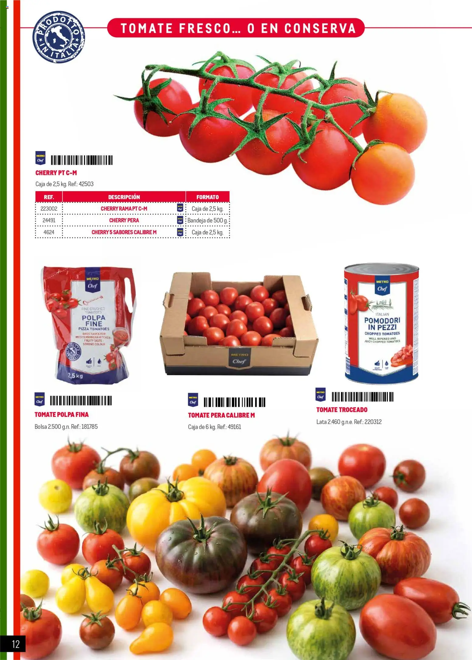 Makro Restaurantes italianos Norte │ válido desde el 27.03.2026 | Página: 12 | Productos: Pizza, Bolsa, Bandeja, Caja