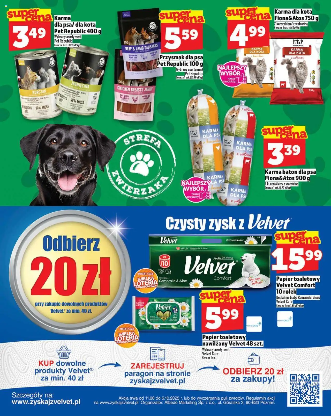 Topaz Gazetka - Express od 11.09.2025 | Strona: 23 | Produkty: Kurczak, Papier toaletowy, Aloes, Karma dla psa
