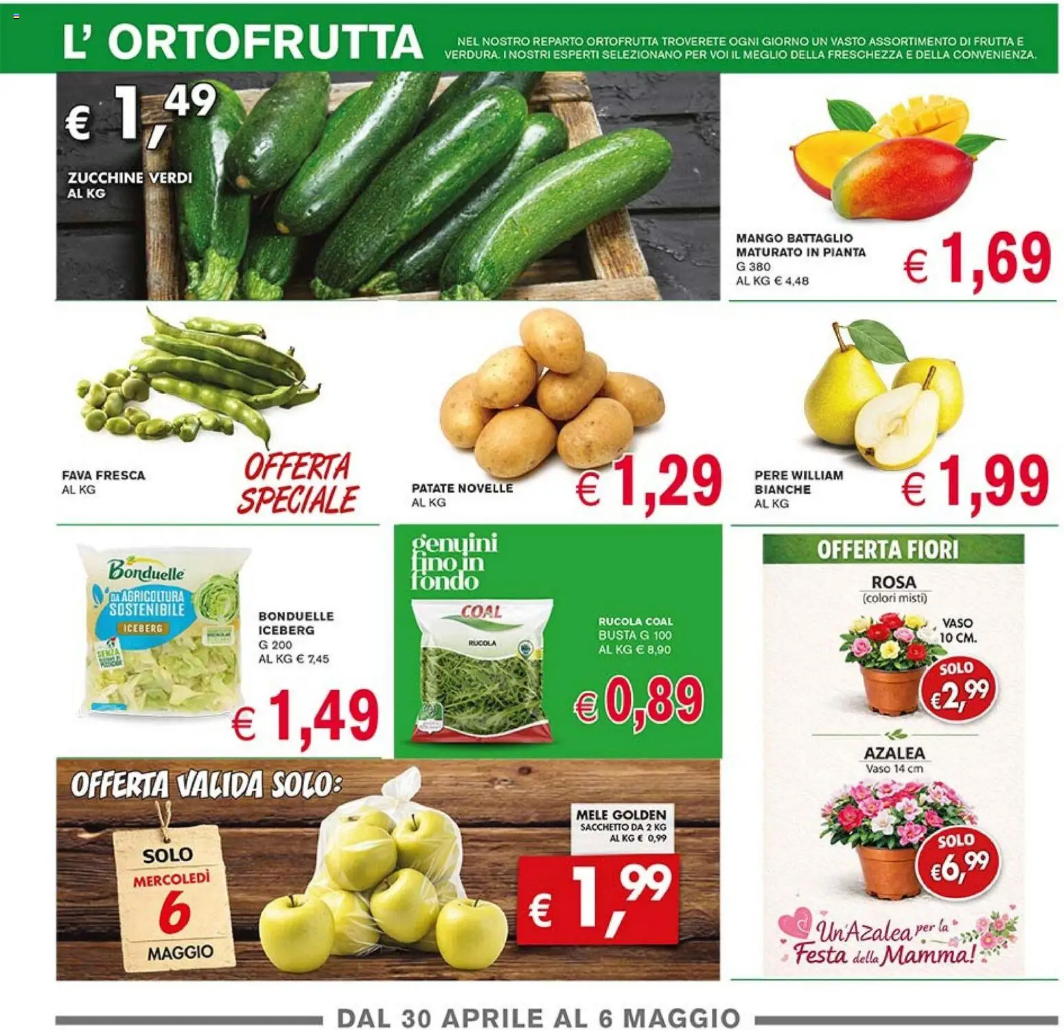 Volantino Coal del 23.04.2026 | Pagina: 3 | Prodotti: Mele, Rucola, Frutta, Vaso