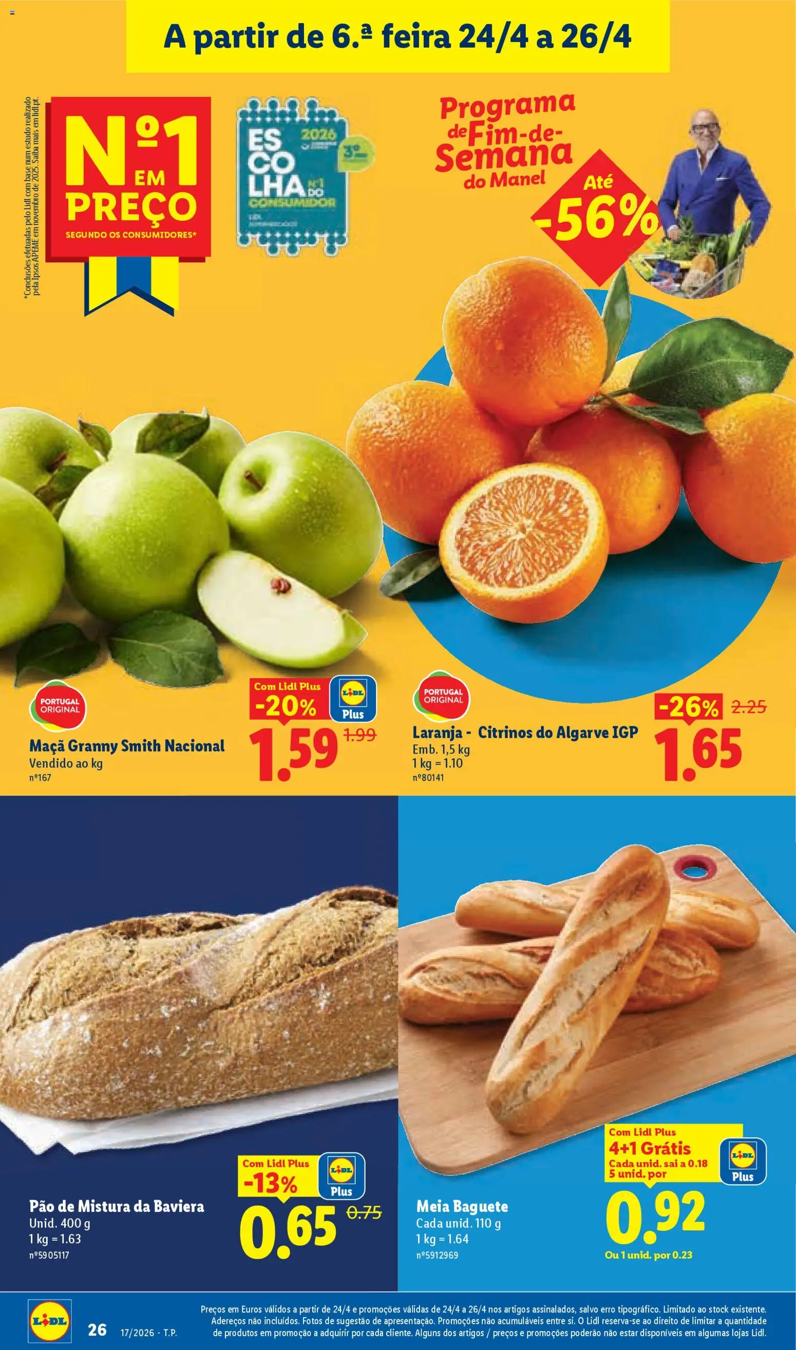 Lidl folheto │ válido de 20.04.2026 | Página: 26 | Produtos: Base, Pão, Maça