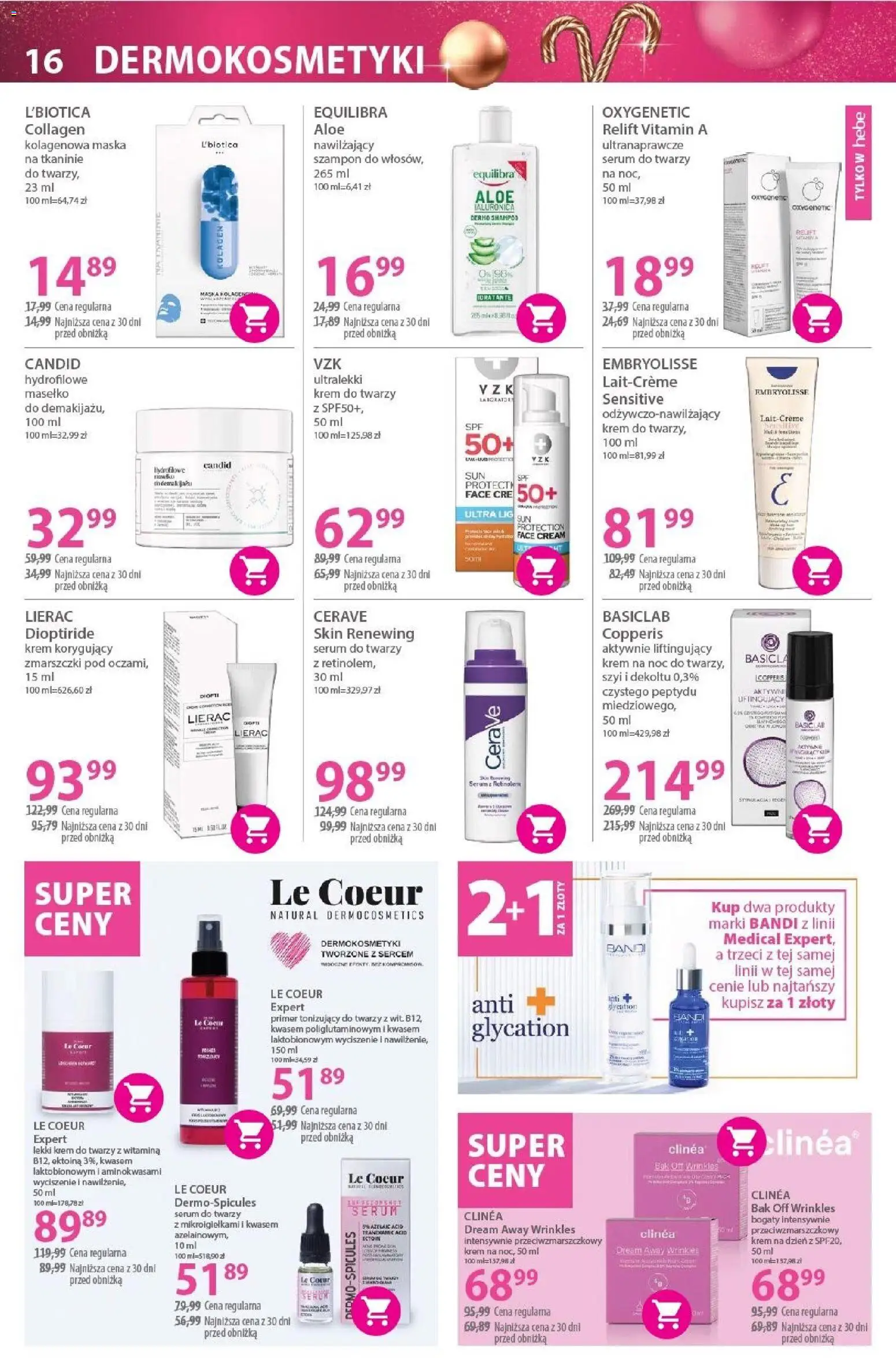 Hebe Gazetka od 02.12.2025 | Strona: 16 | Produkty: Szampon, Maska, Krem, Serum do twarzy