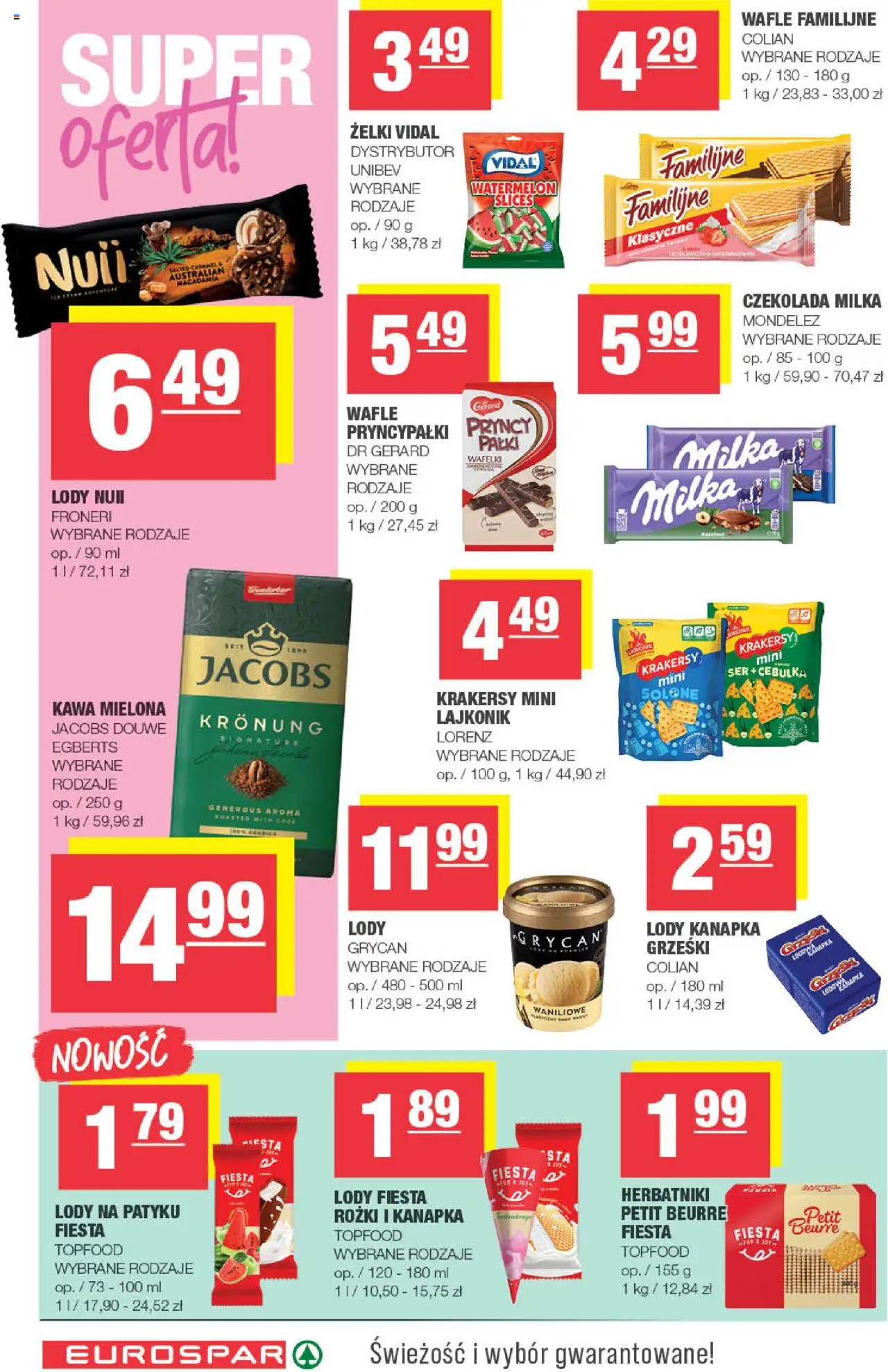 Spar Gazetka - Eurospar od 13.08.2025 | Strona: 12 | Produkty: Wafle, Milka, Herbatniki, Krakersy