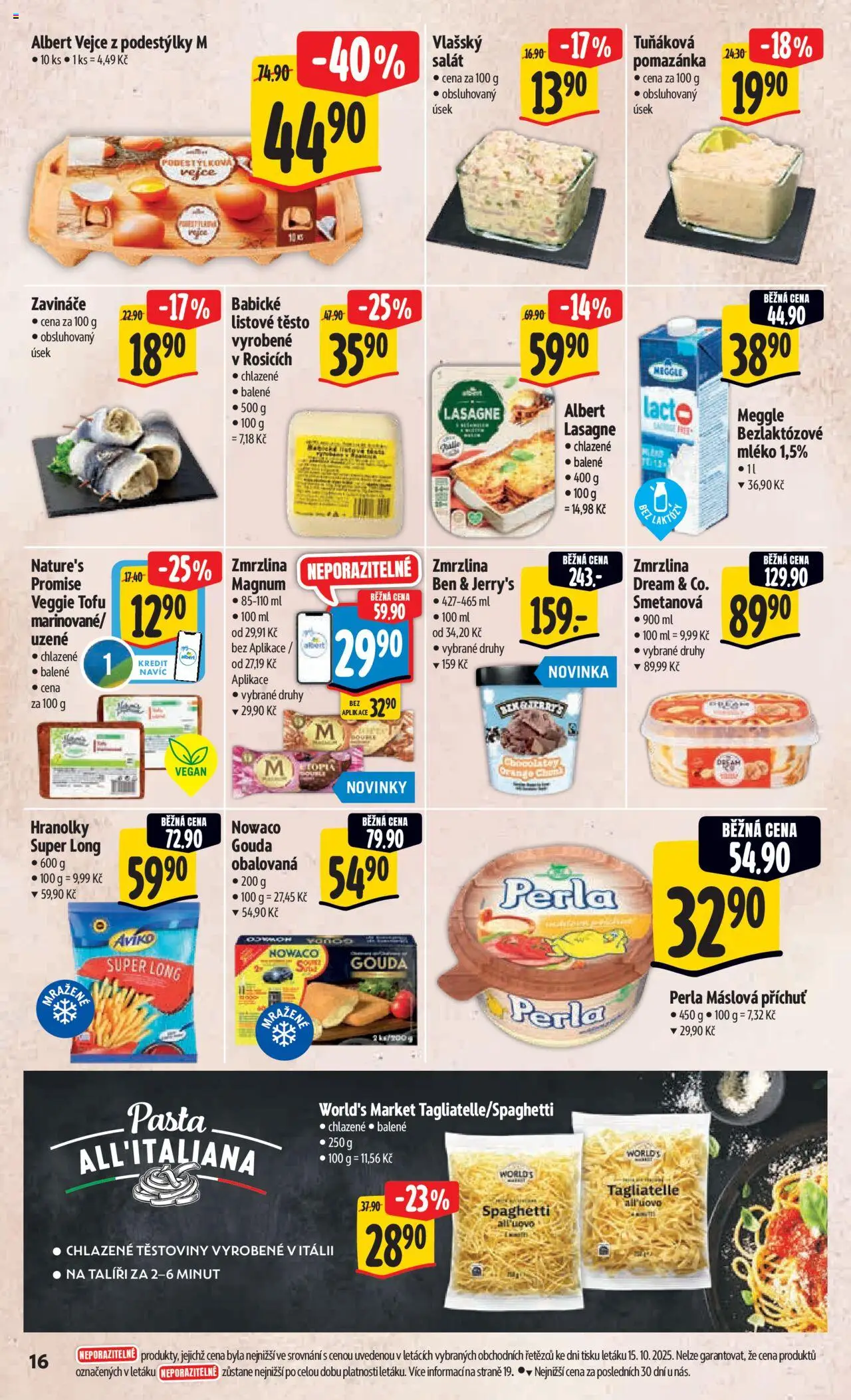 Albert leták - Hypermarket od 22.10.2025 | Strana: 25 | Produkty: Veggie, Gouda, Hranolky, Pomazánka