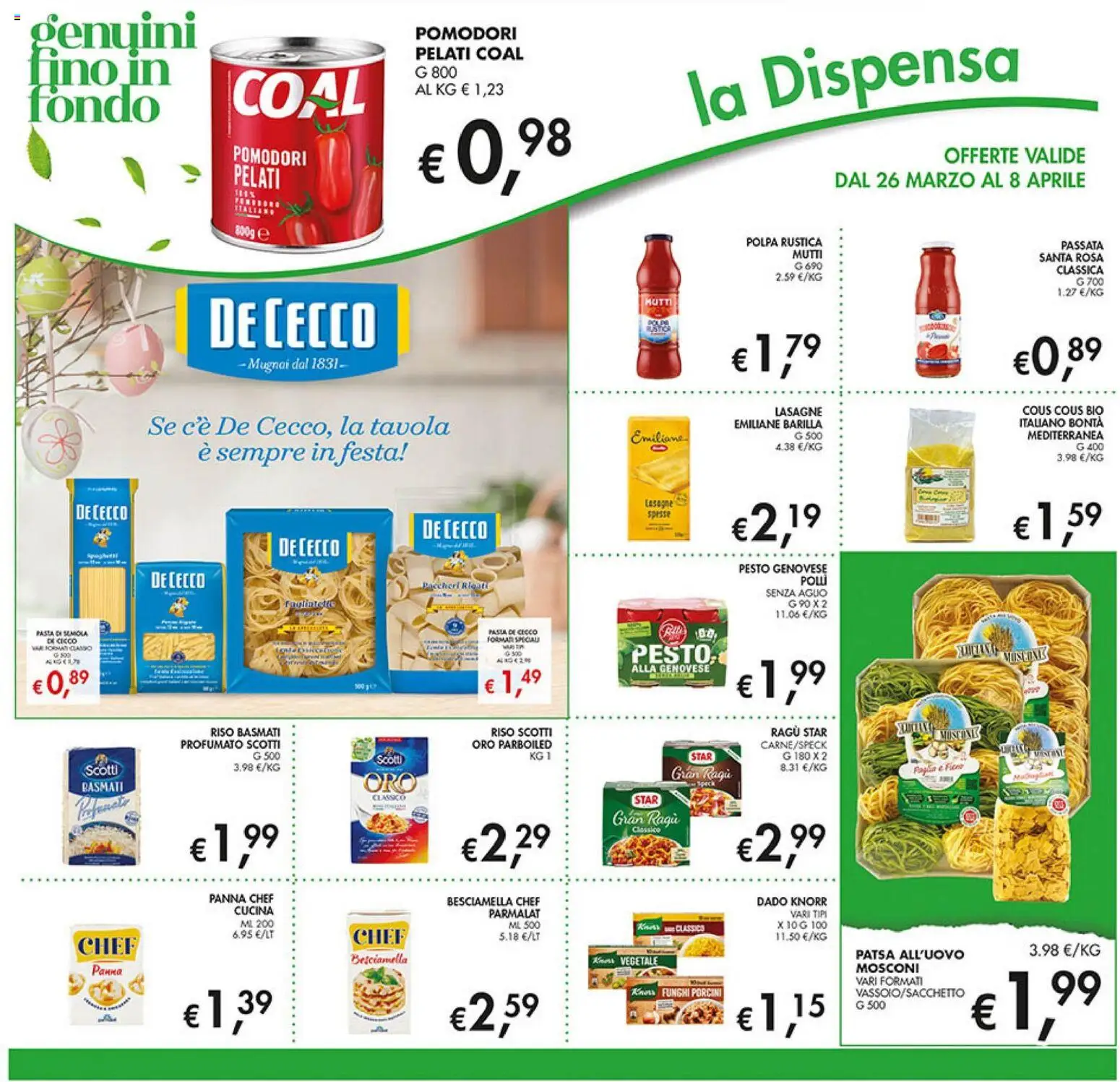 Volantino Coal del 26.03.2026 | Pagina: 18 | Prodotti: Riso, Panna, Ragú, Cous cous