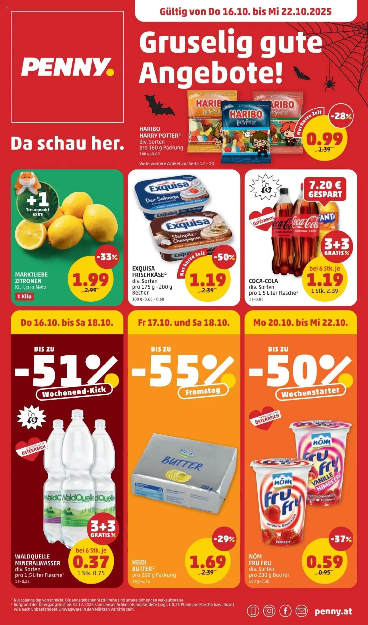 Penny Markt Flugblatt gültig ab 16.10.2025 | Seite: 1 | Produkte: Himbeere, Butter