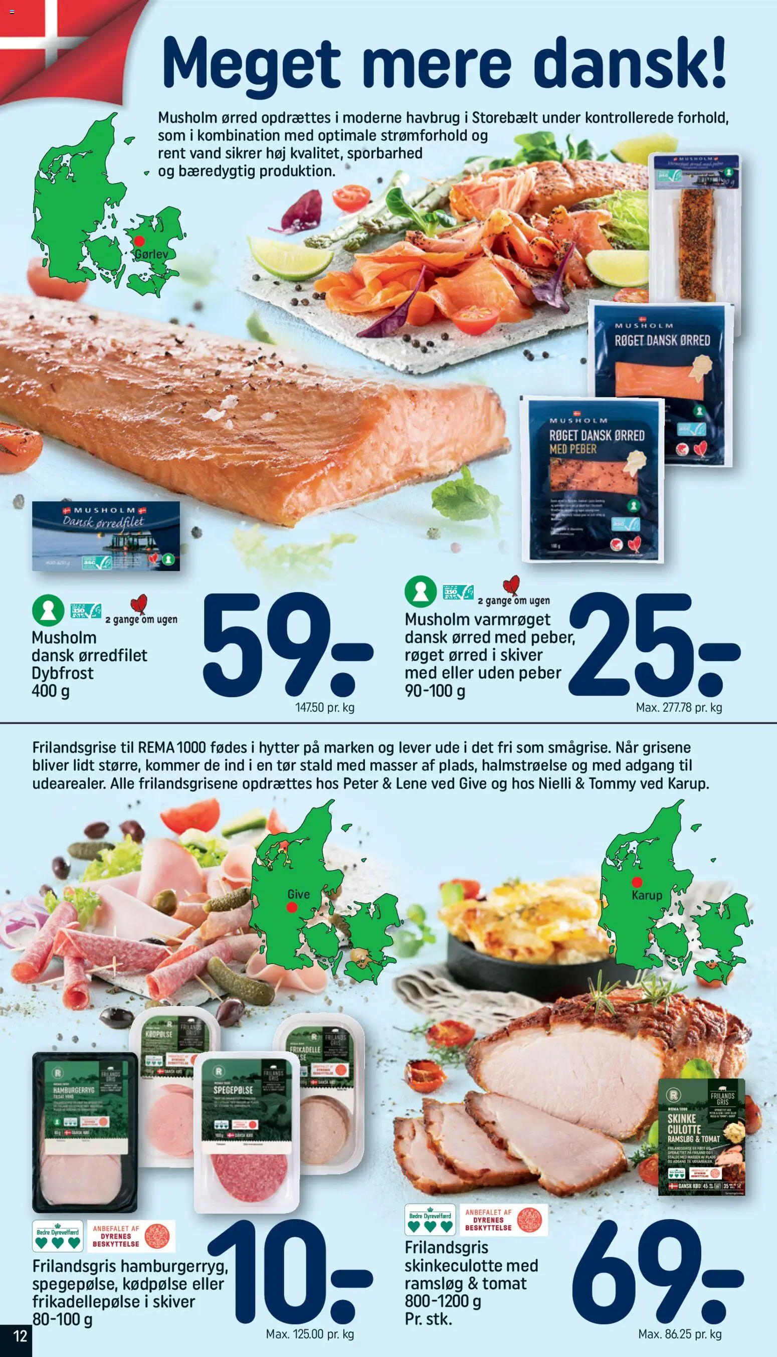 Rema 1000 tilbudsavis – gyldig fra 14.02.2026 | Side: 12 | Produkter: Skinke, Spegepølse, Hamburgerryg, Søm