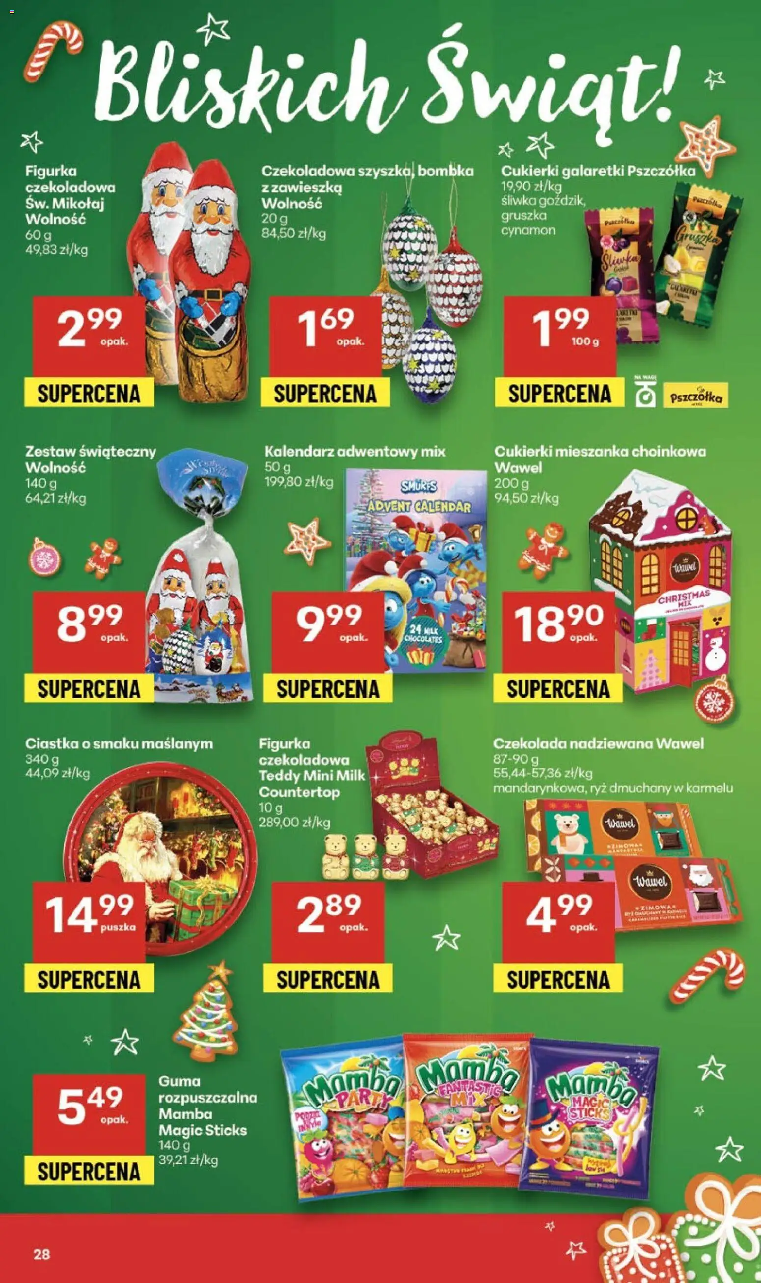 Delikatesy Centrum Black Friday od 20.11.2025 | Strona: 28 | Produkty: Gruszka, Galaretki, Kalendarz adwentowy, Czekolada