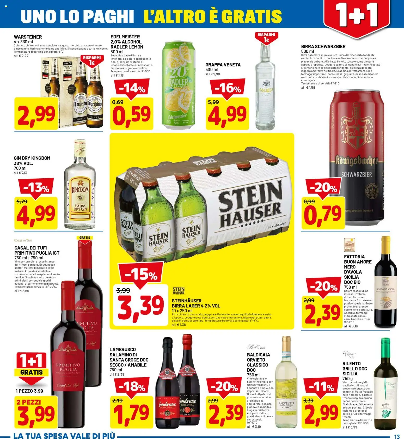 Volantino D Più del 26.01.2026 | Pagina: 13 | Prodotti: Caffè, Gin, Frutta, Aperitivo