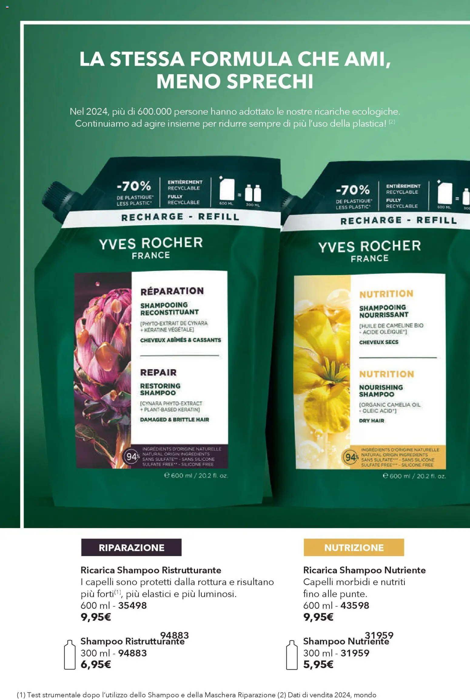 Volantino Yves Rocher del 23.04.2026 | Pagina: 30 | Prodotti: Shampoo, Maschera, Silicone, Elastici