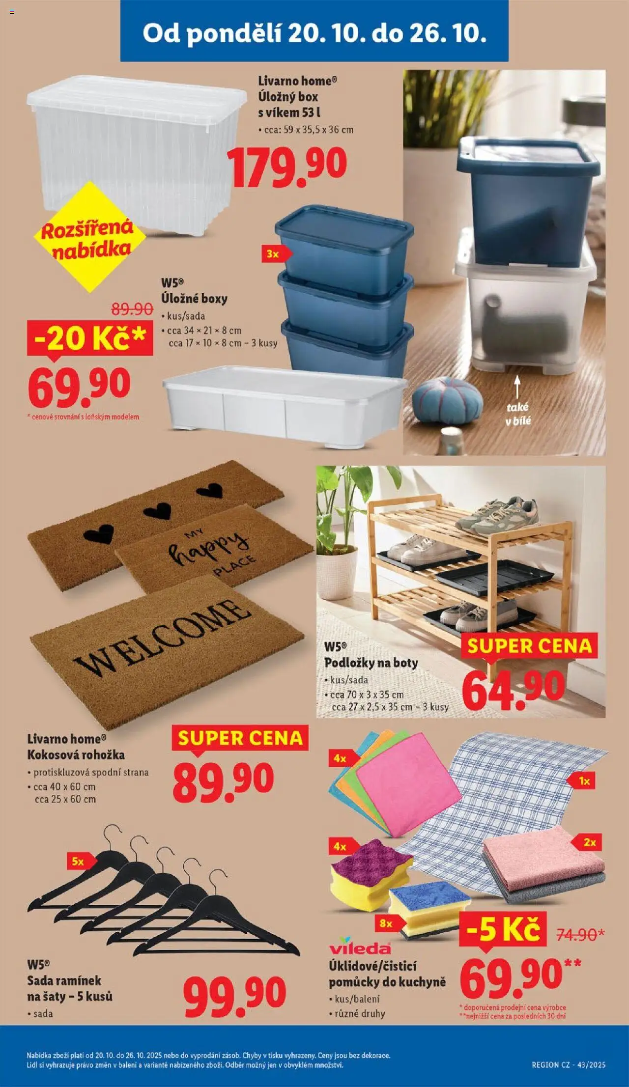 Lidl leták - Spotřební zboží od 20.10.2025 | Strana: 15 | Produkty: Šaty, Boty, Kuchyně, Úložné boxy