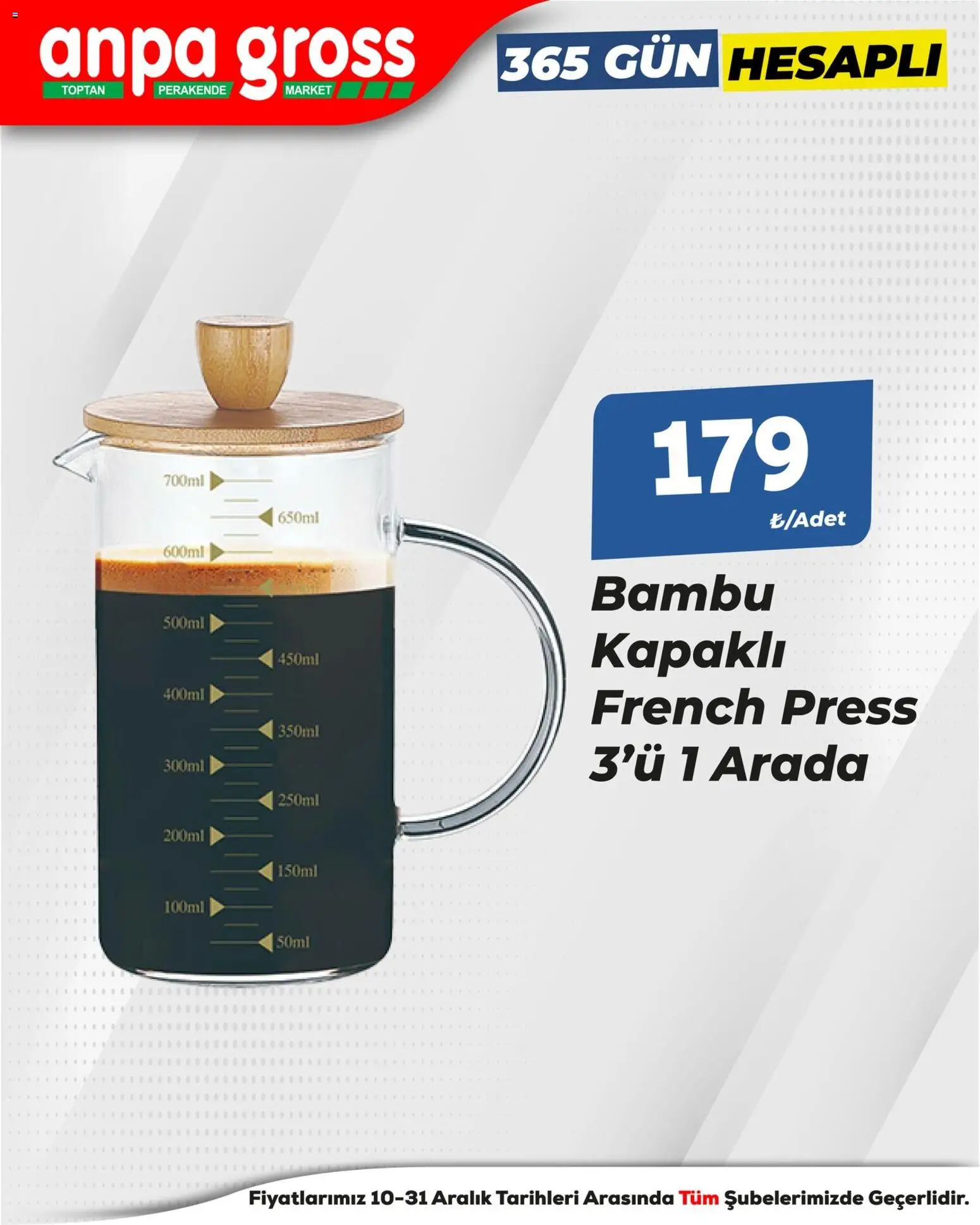 Anpa Gross İndirim - 10.12.2025 tarihinden itibaren geçerlidir | Sayfa: 7 | Ürünler: French press