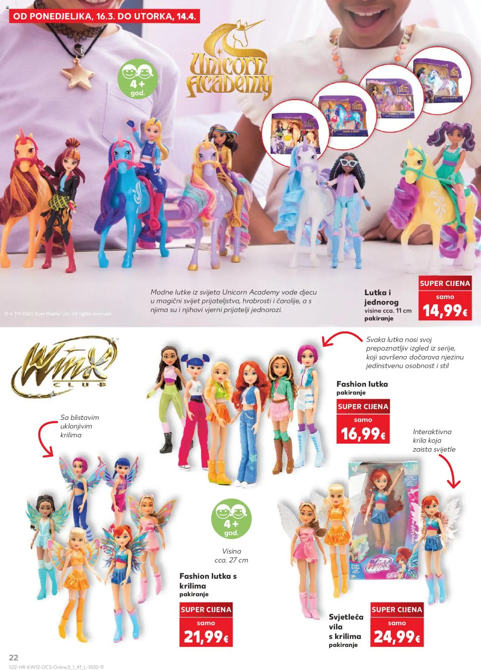 Kaufland katalog | vrijedi od 16.03.2026 | Stranica: 22 | Proizvodi: Lutka, Lutke