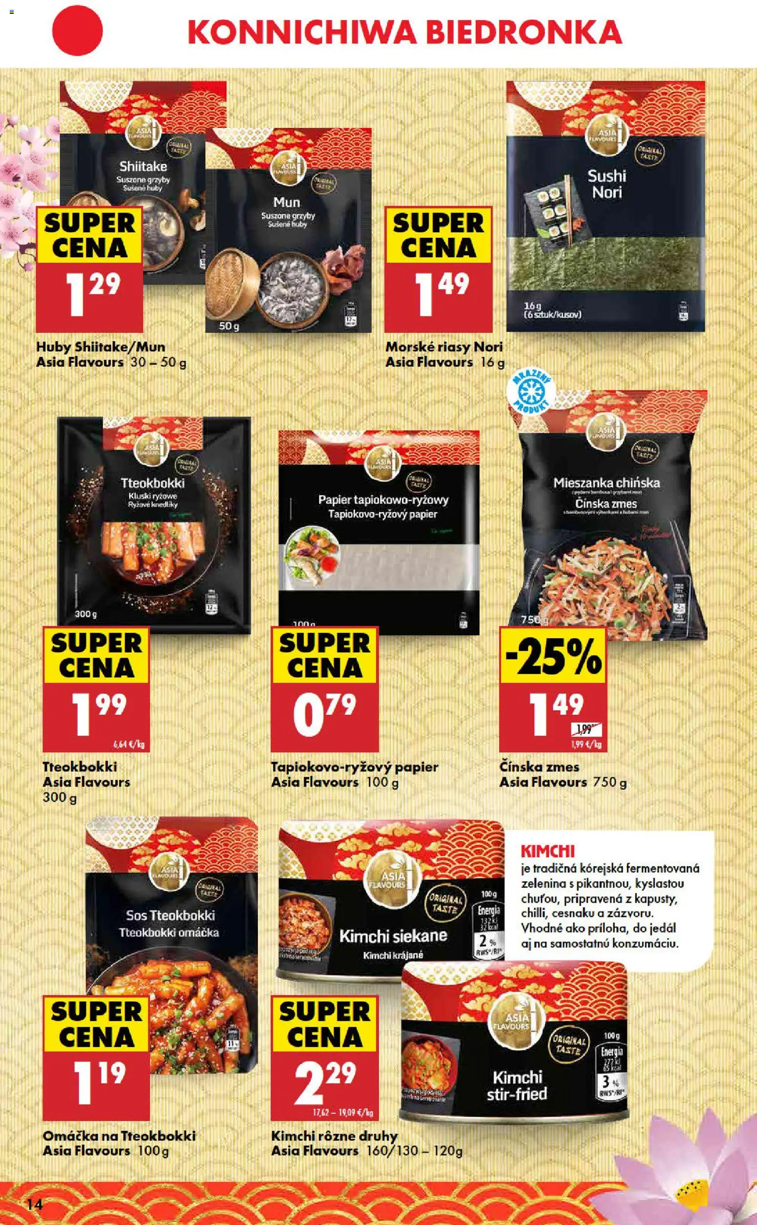 Nové Biedronka akcie – leták je platný od 08.01.2026 | Strana: 14 | Produkty: Sushi, Omáčka