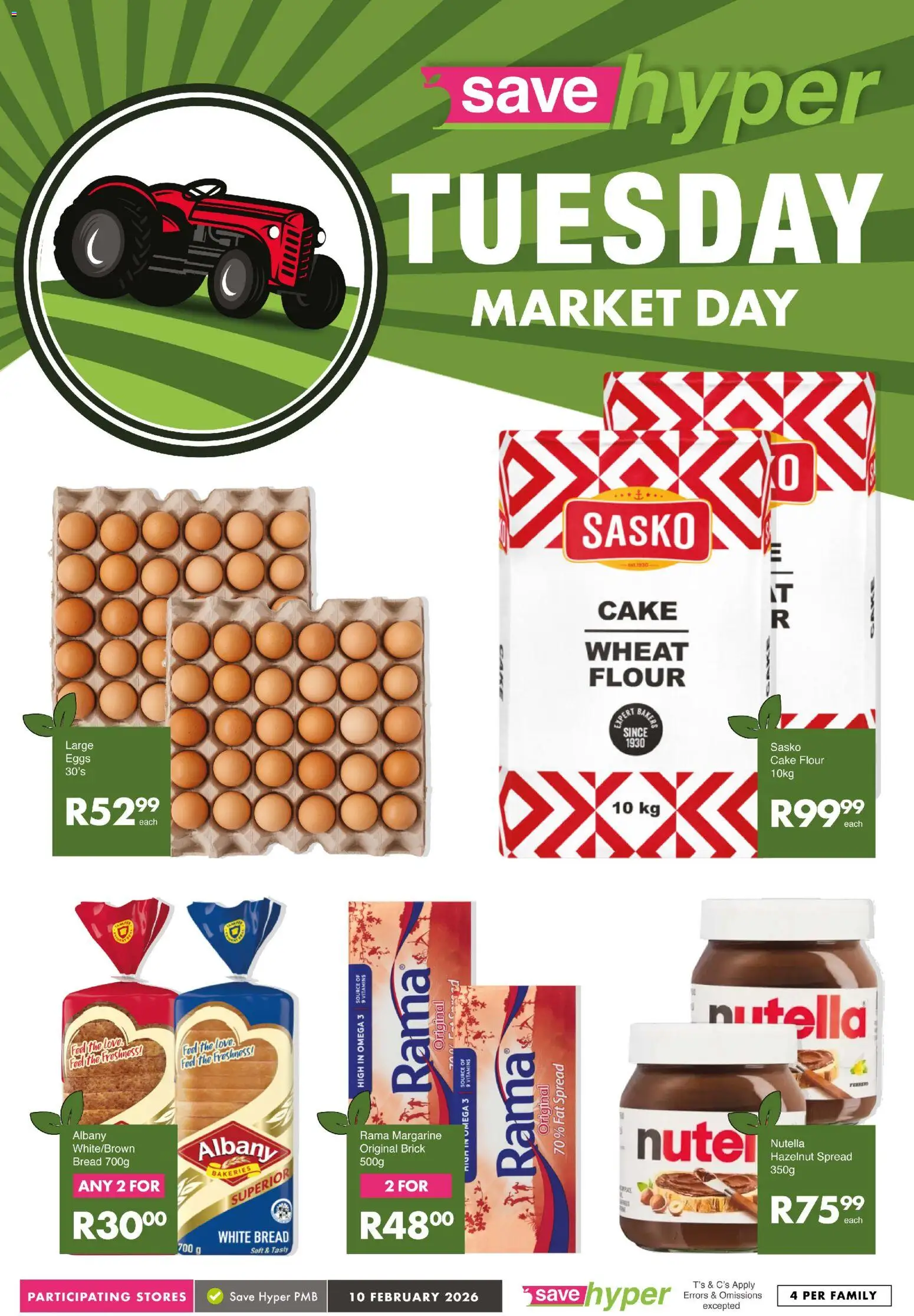 New Save catalogue – valid from 10.02.2026 | Page: 9 | Products: Cake, Eggs, Bread, Fat spread