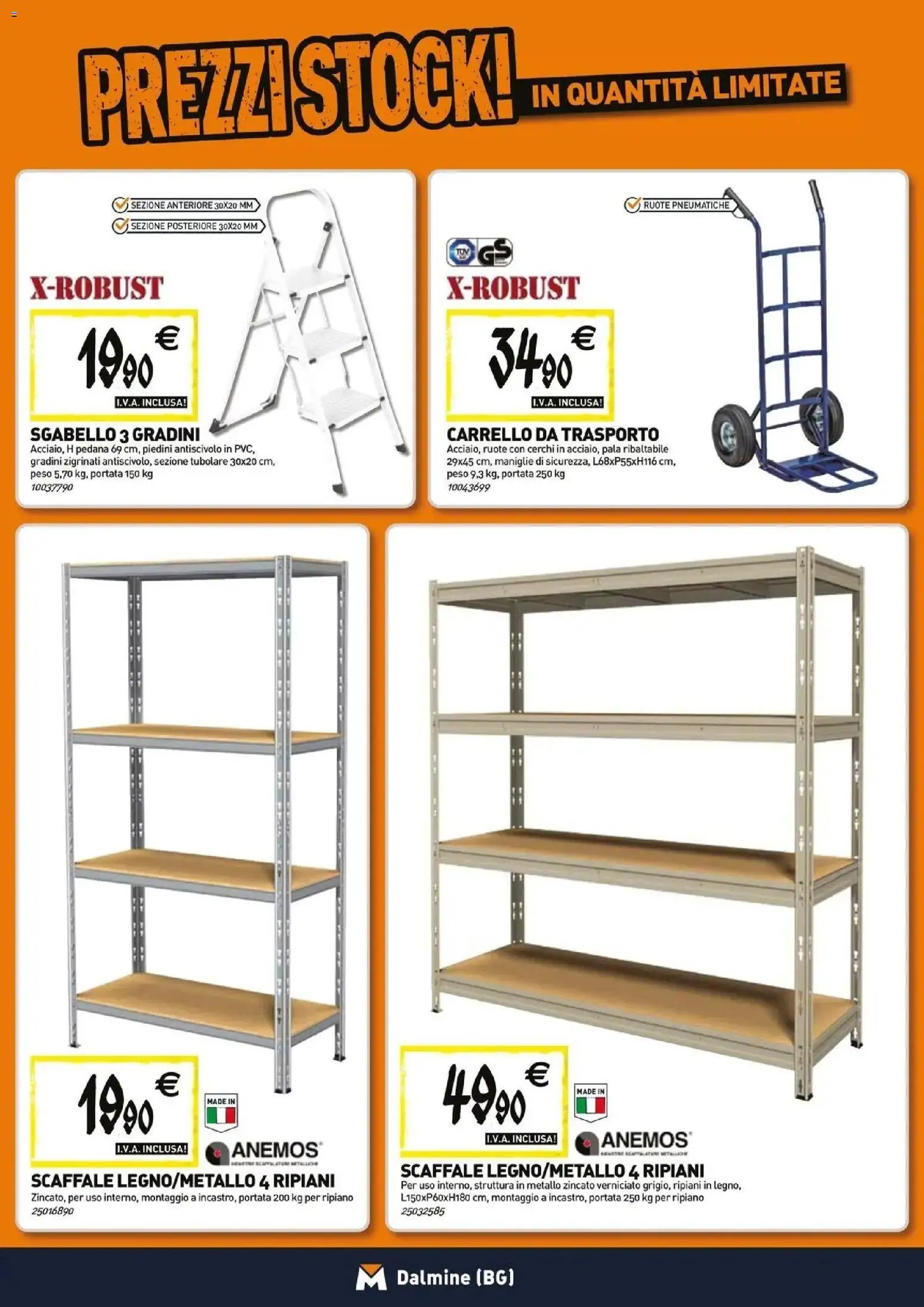 Volantino TECNOMAT del 26.03.2026 | Pagina: 16 | Prodotti: Ripiano, Carrello, Sgabello, Scaffale