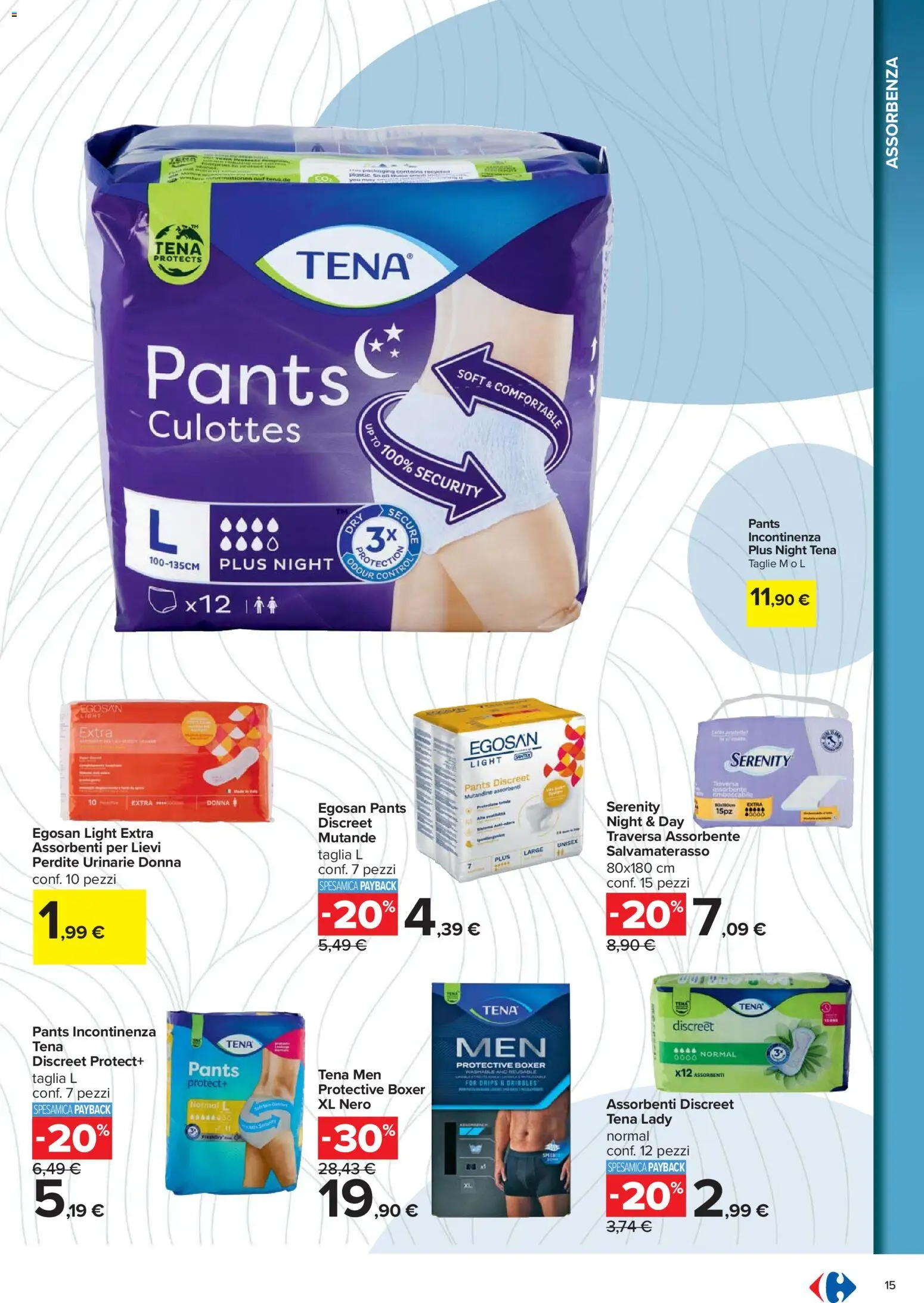 Volantino Carrefour del 07.11.2025 | Pagina: 15 | Prodotti: Mutandine, Boxer, Mutande