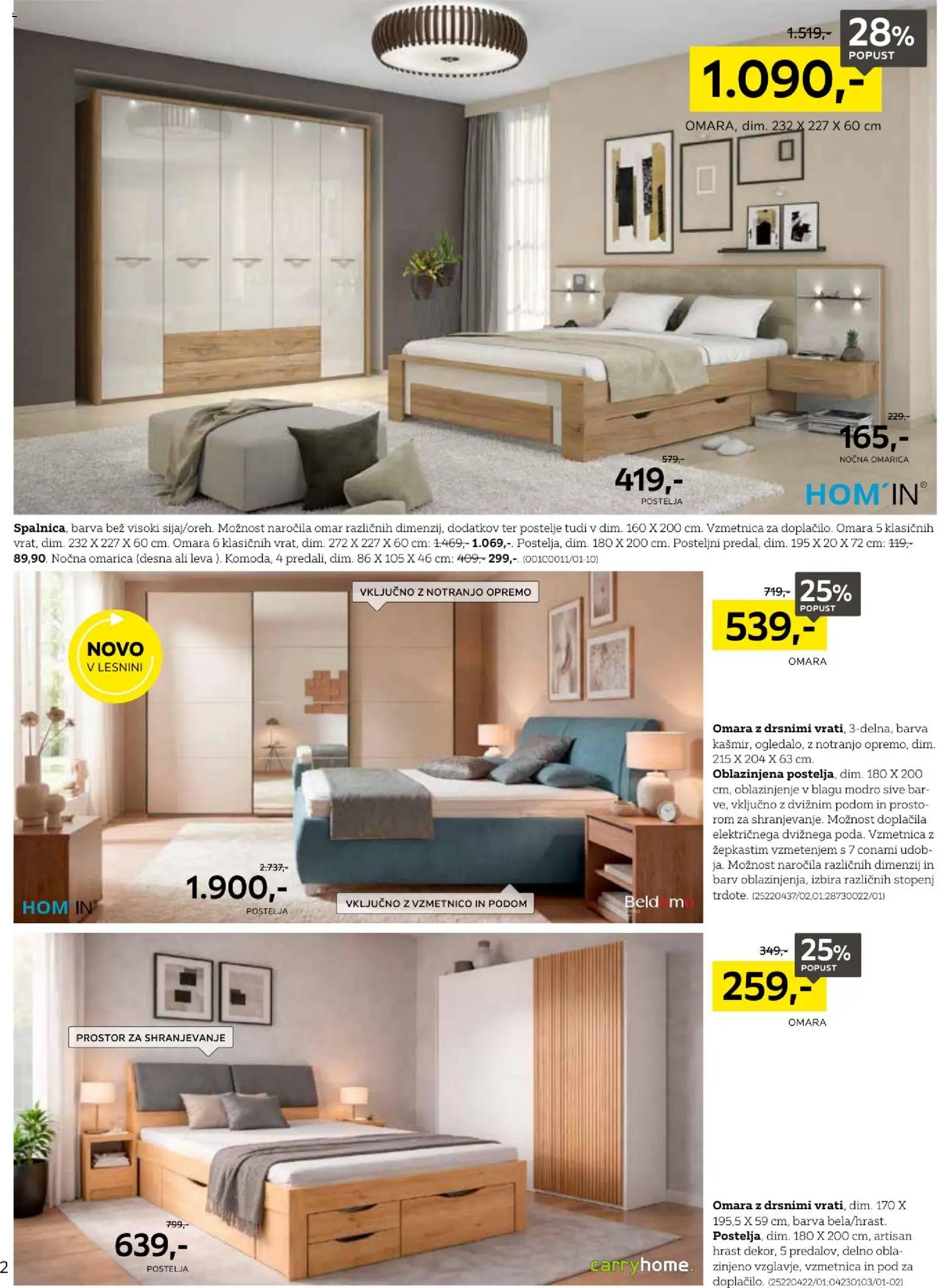 Novi XXXL Lesnina katalog ponudbe – veljaven od 16.03.2026 | Stran: 2 | Izdelki: Omara, Nocna omarica, Barva, Omarica