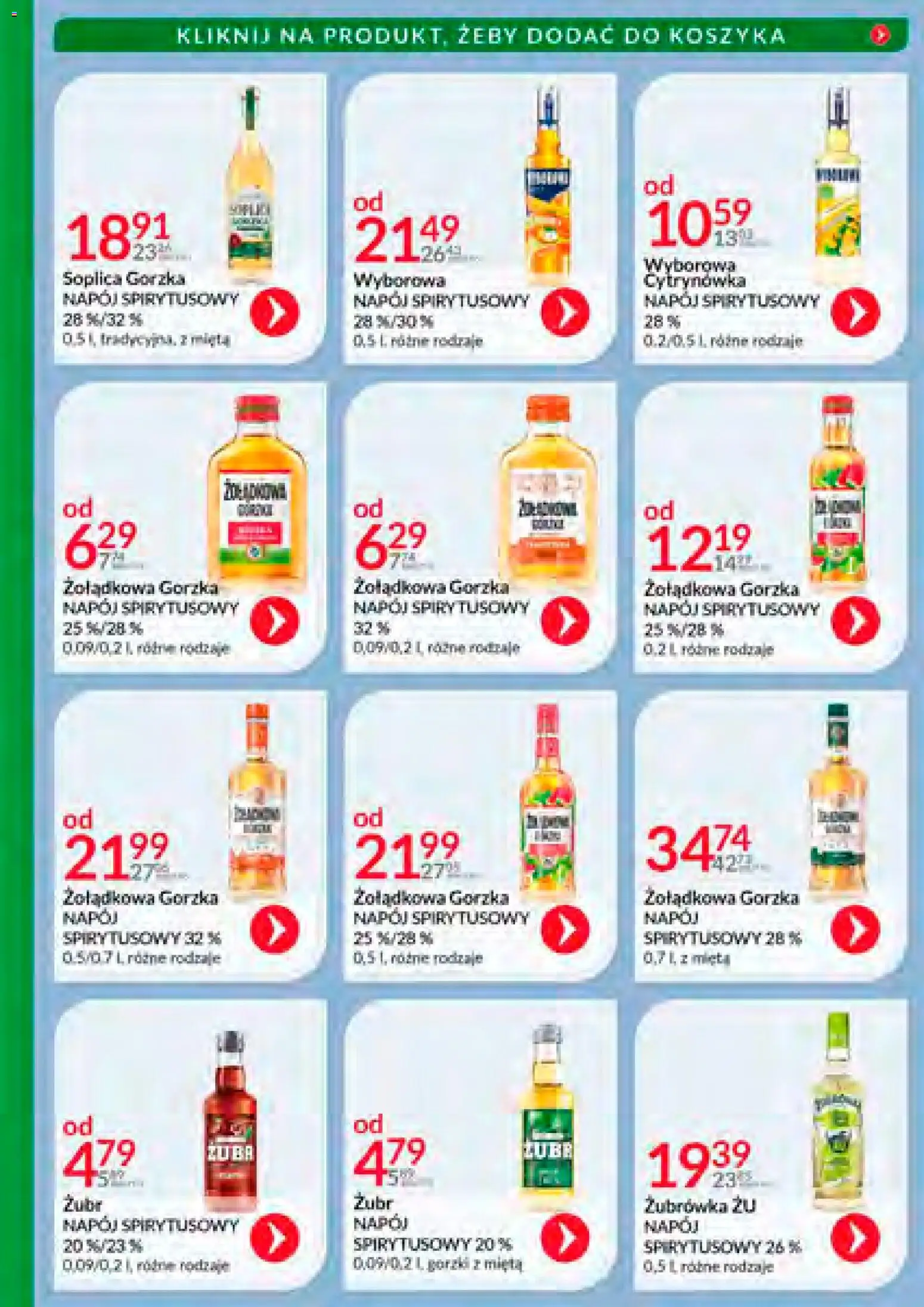 Eurocash Gazetka - Katalog Alkoholowy 12 od 01.12.2025 | Strona: 15 | Produkty: Mięta, Żubrówka